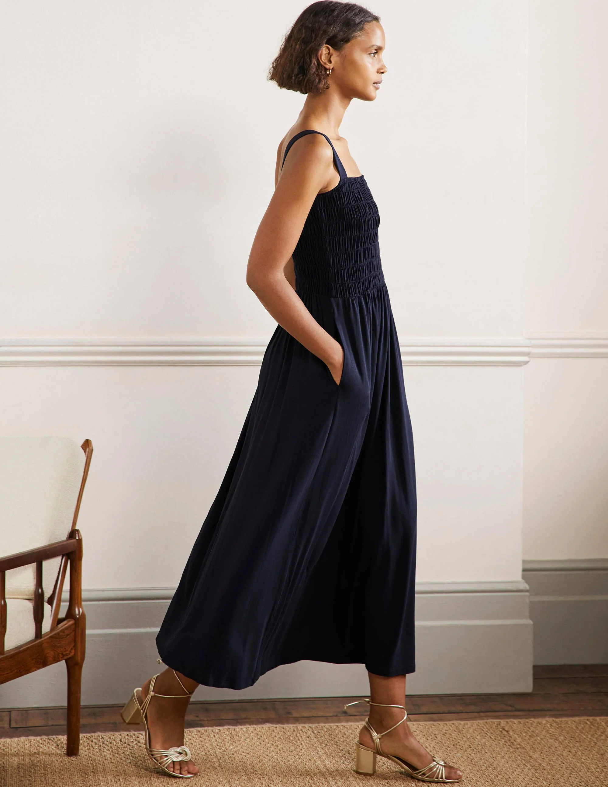 Peggy Jersey-Maxikleid-Marineblau - Image 4