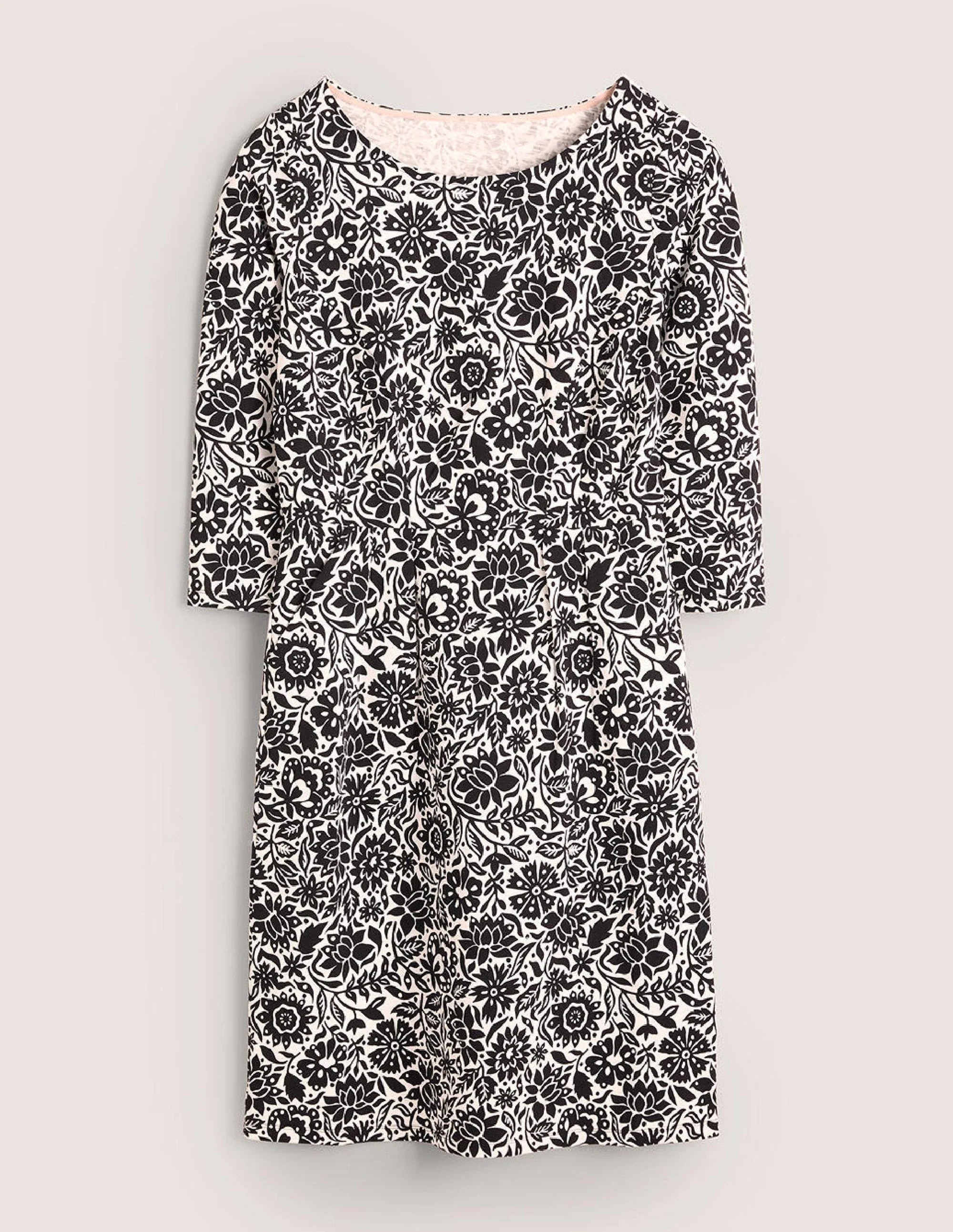 Penny Jerseykleid-Basilikumgrün, Blättriges Blumenmuster - Image 6