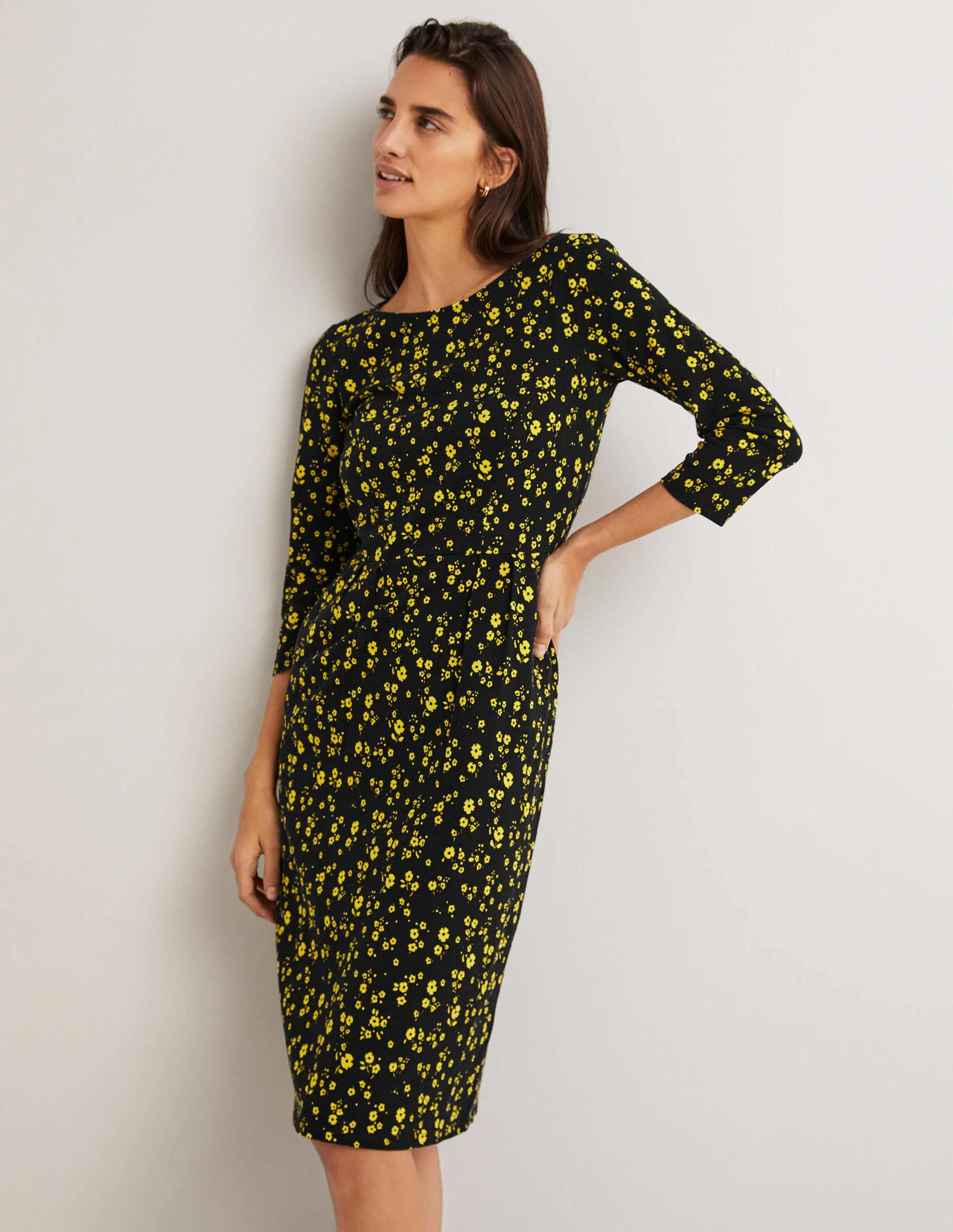 Penny Jerseykleid-Black, Floral Sprig - Image 4