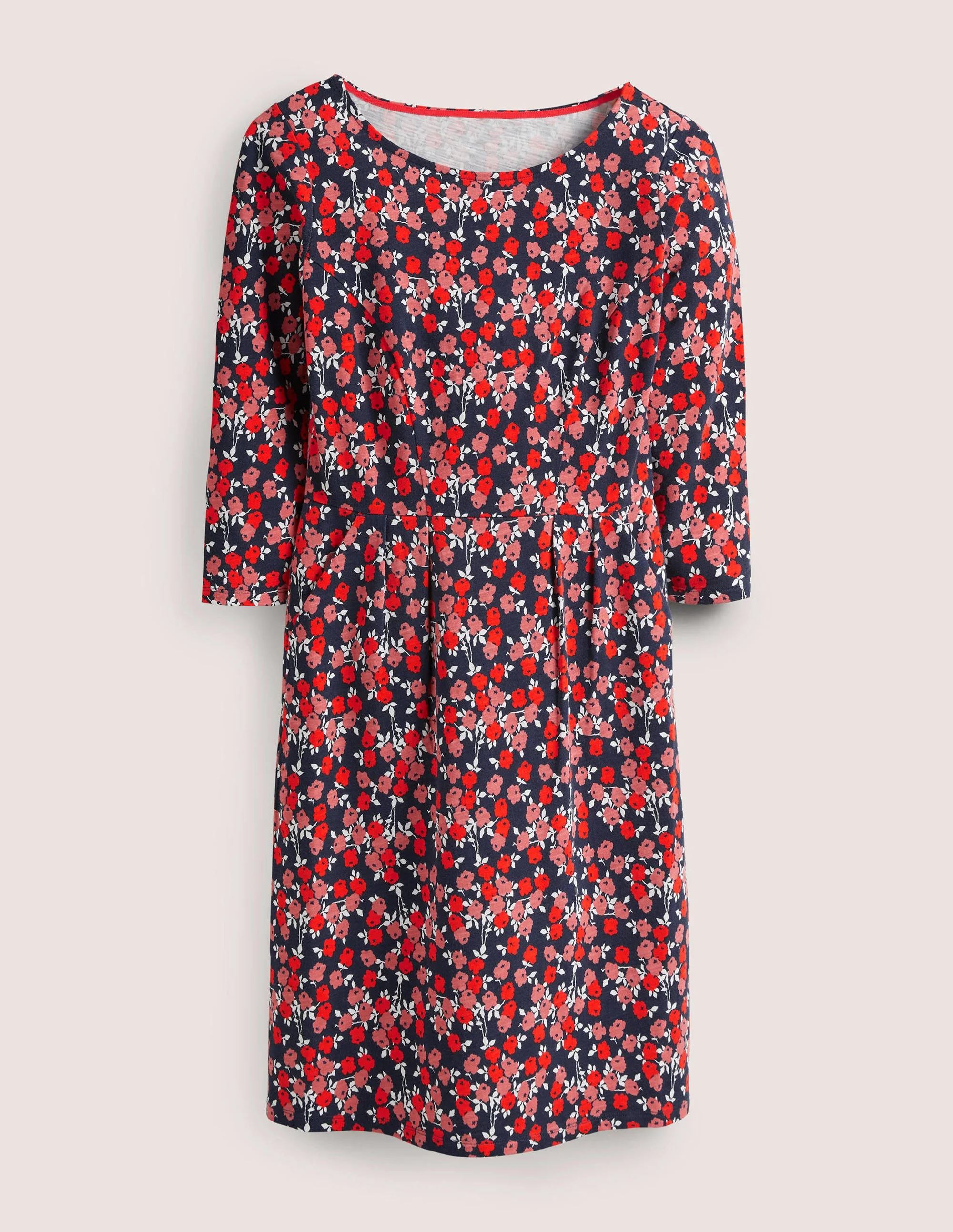 Penny Jerseykleid-Kirschrot, Abstrakte Zweige - Image 5