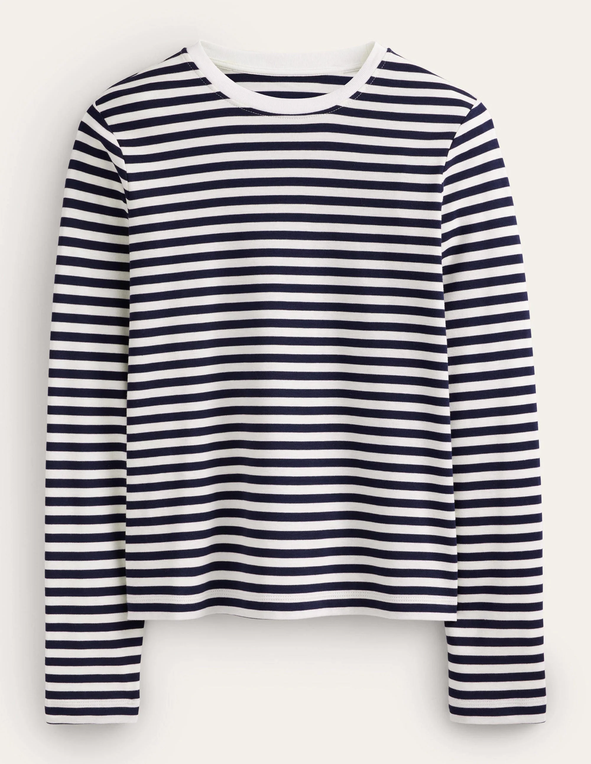 Perfektes Oberteil mit langen Ärmeln-Naturweiß/Navy, Gestreift - Image 5