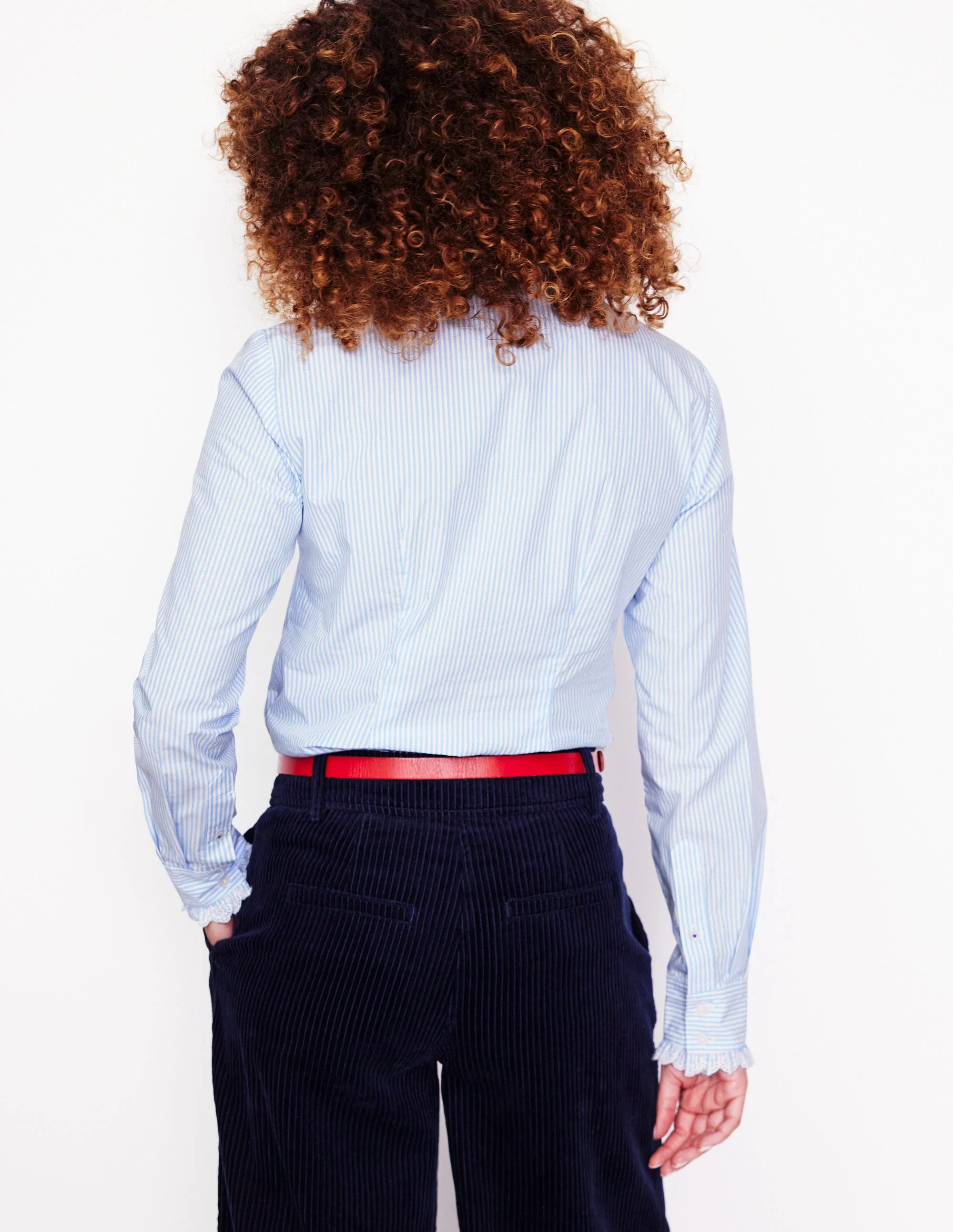 Phoebe Hemd-Blau, Naturweiß Streifen - Image 3