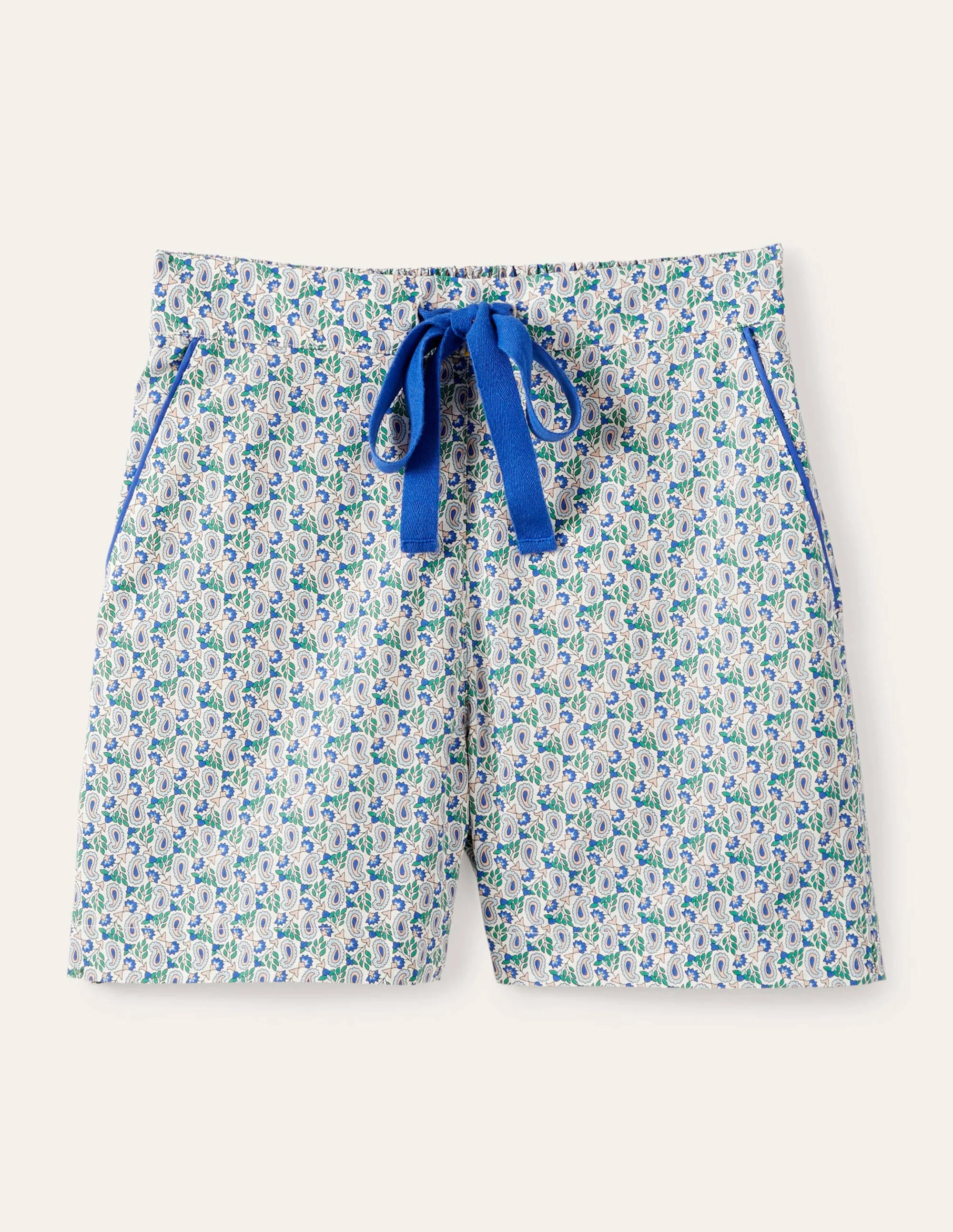 Phoebe Pyjamashorts-Naturweiß, Paisleymuster - Image 5