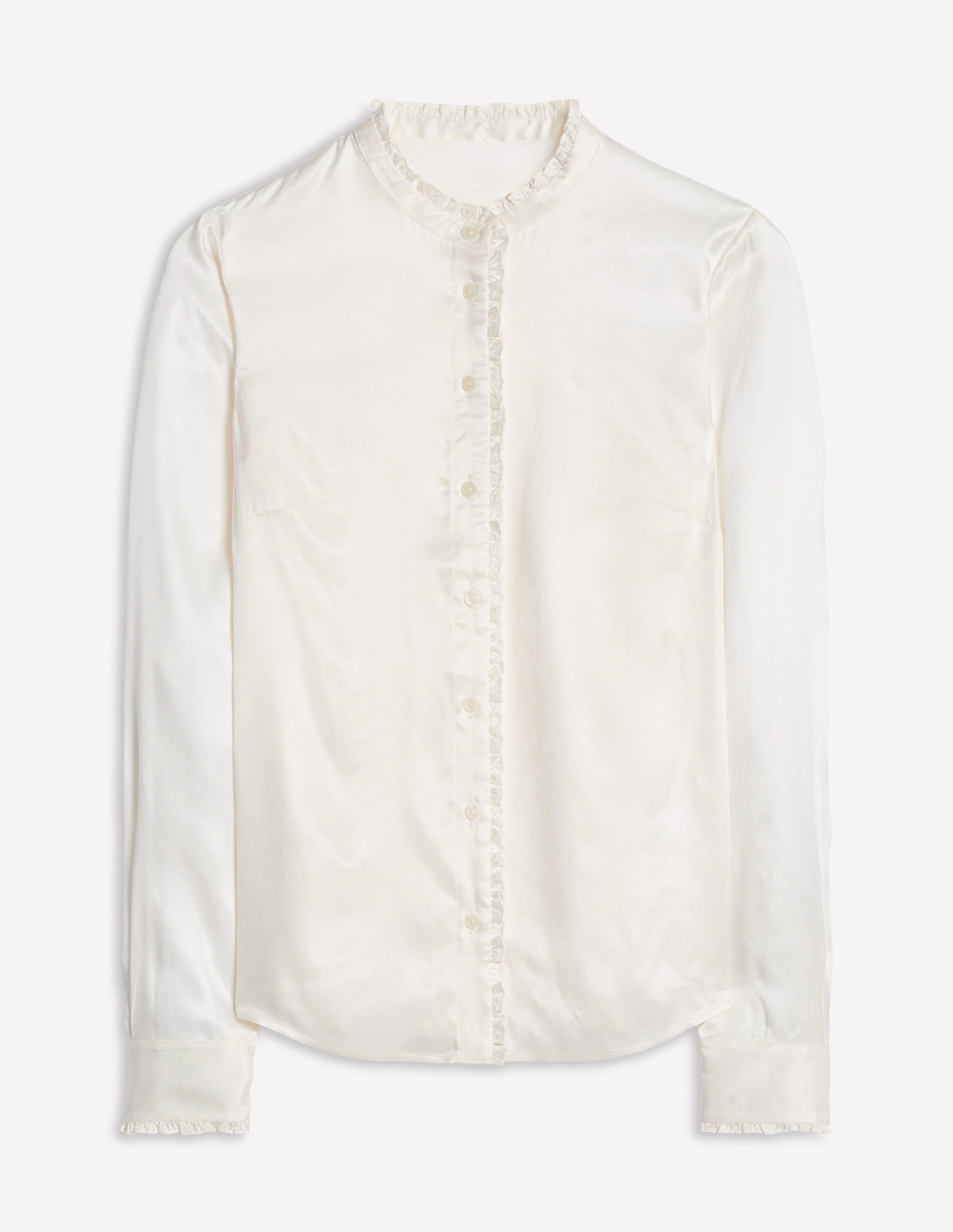 Phoebe Viskosehemd-Ivory and Navy Spot - Image 5