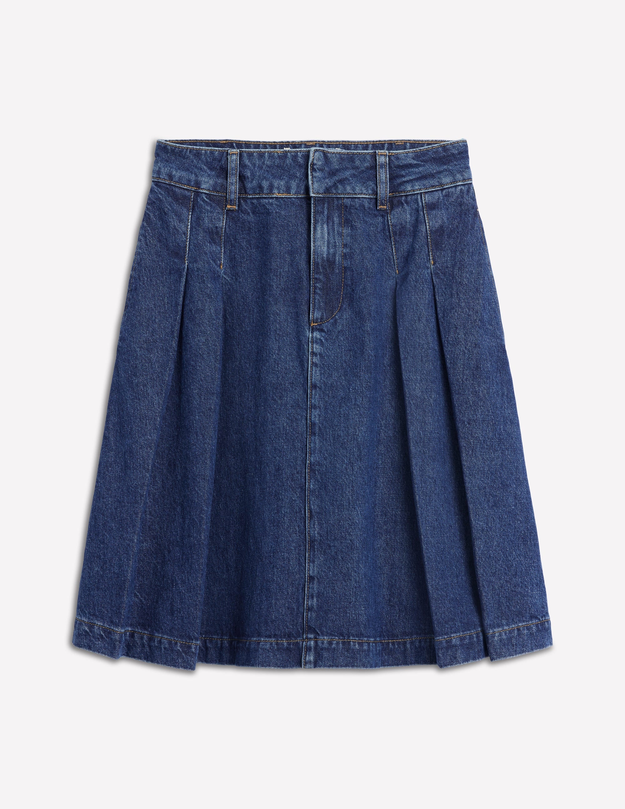 Plissierter Jeansrock-MITTLERE WASCHUNG - Image 5