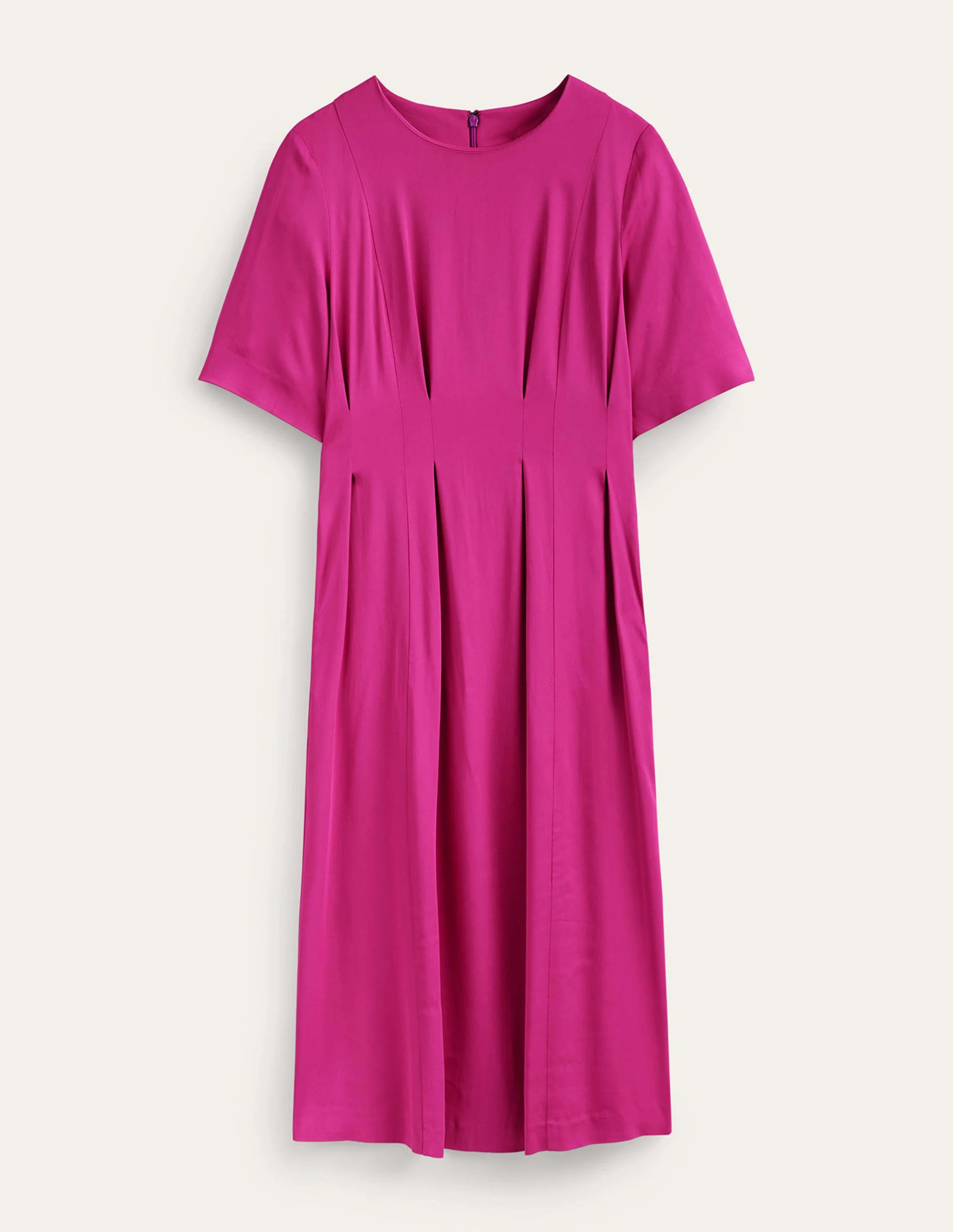 Plissiertes Midikleid-Magenta - Image 7