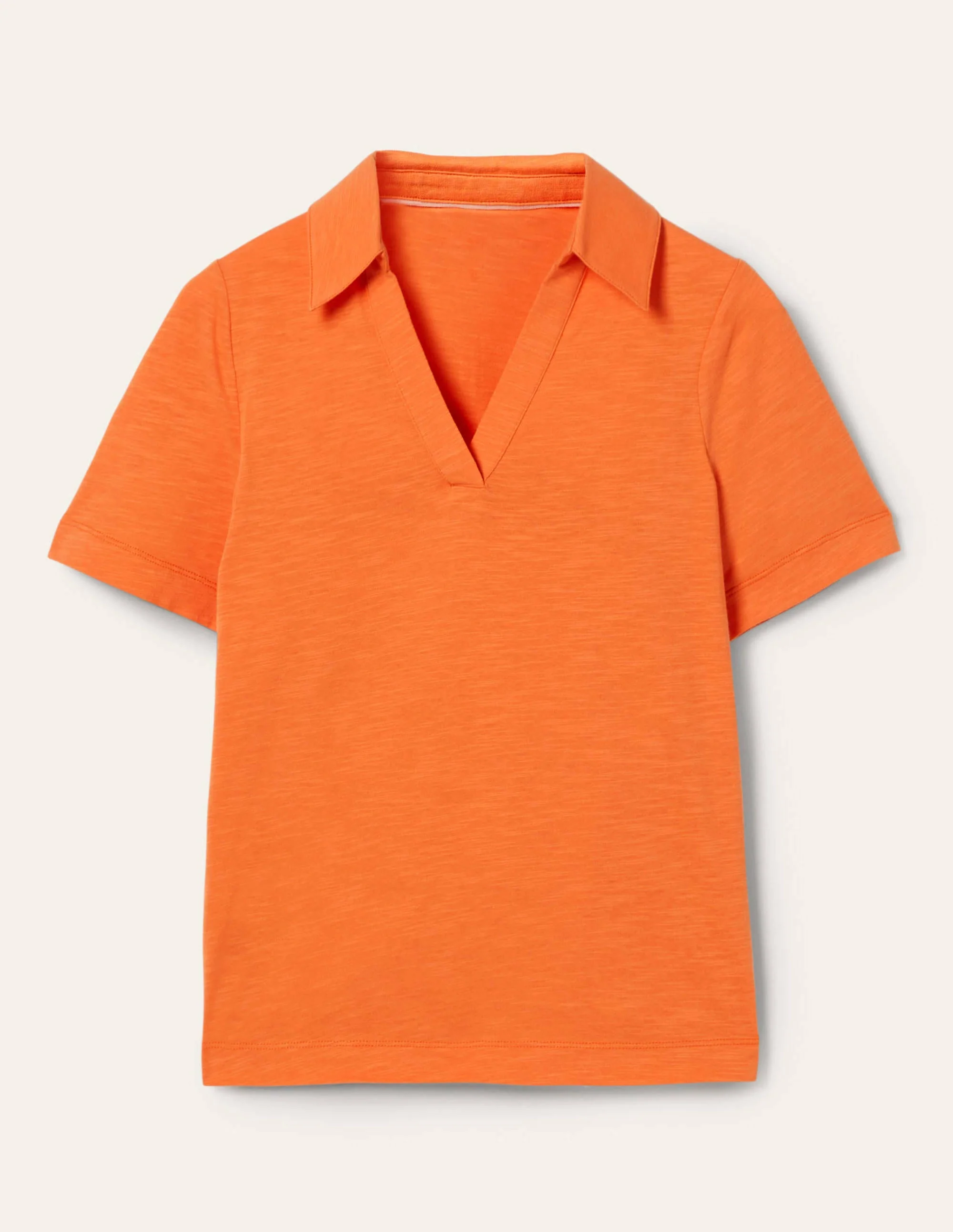 Poloshirt aus Baumwolle-Gedecktes Orange - Image 5