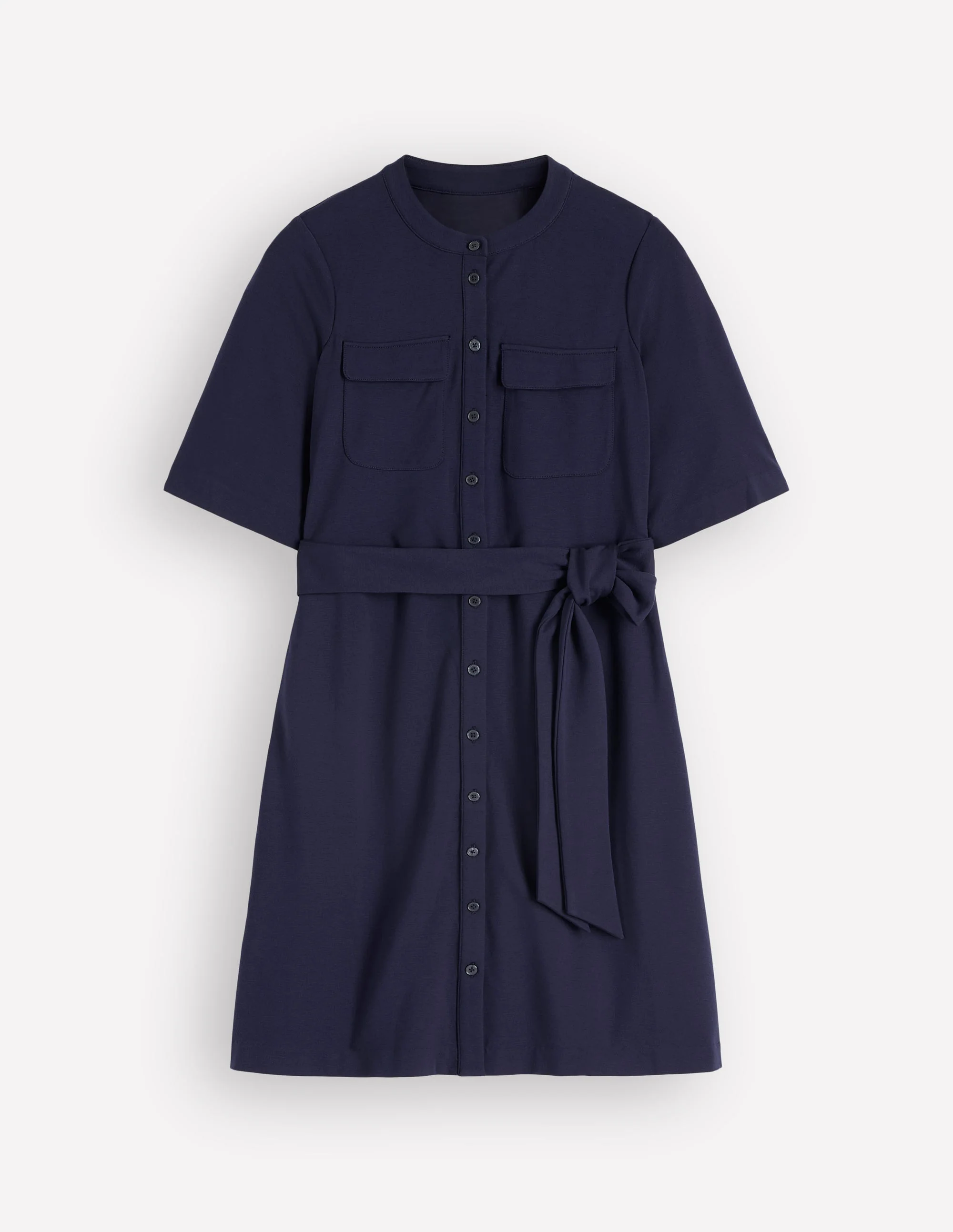 Ponte-Kleid mit Taschen vorn-Marineblau - Image 5