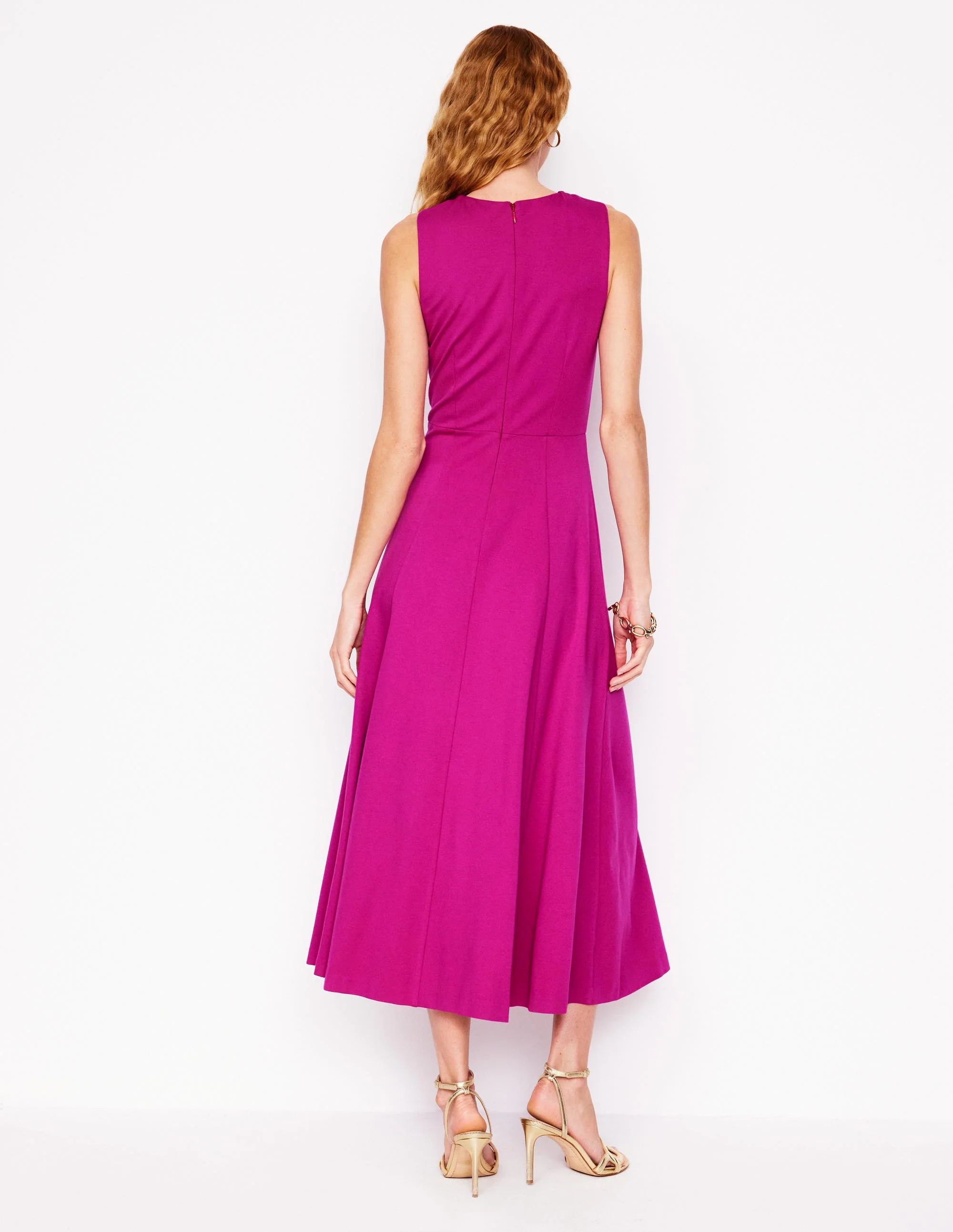 Ponté-Kleid mit überkreuzter Vorderseite-Fuchsie - Image 3