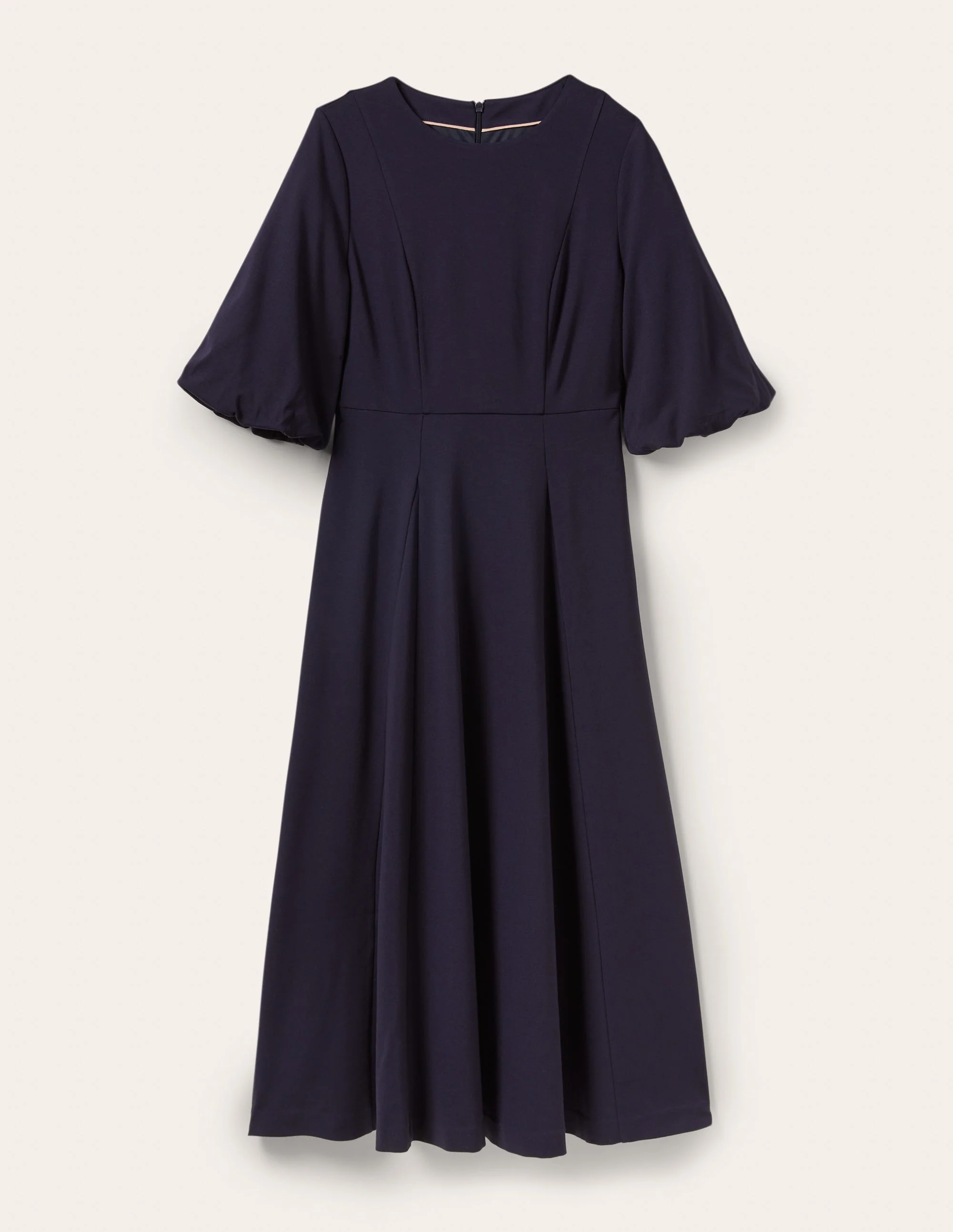 Ponte-Midikleid mit Tellerrock-Marineblau - Image 5