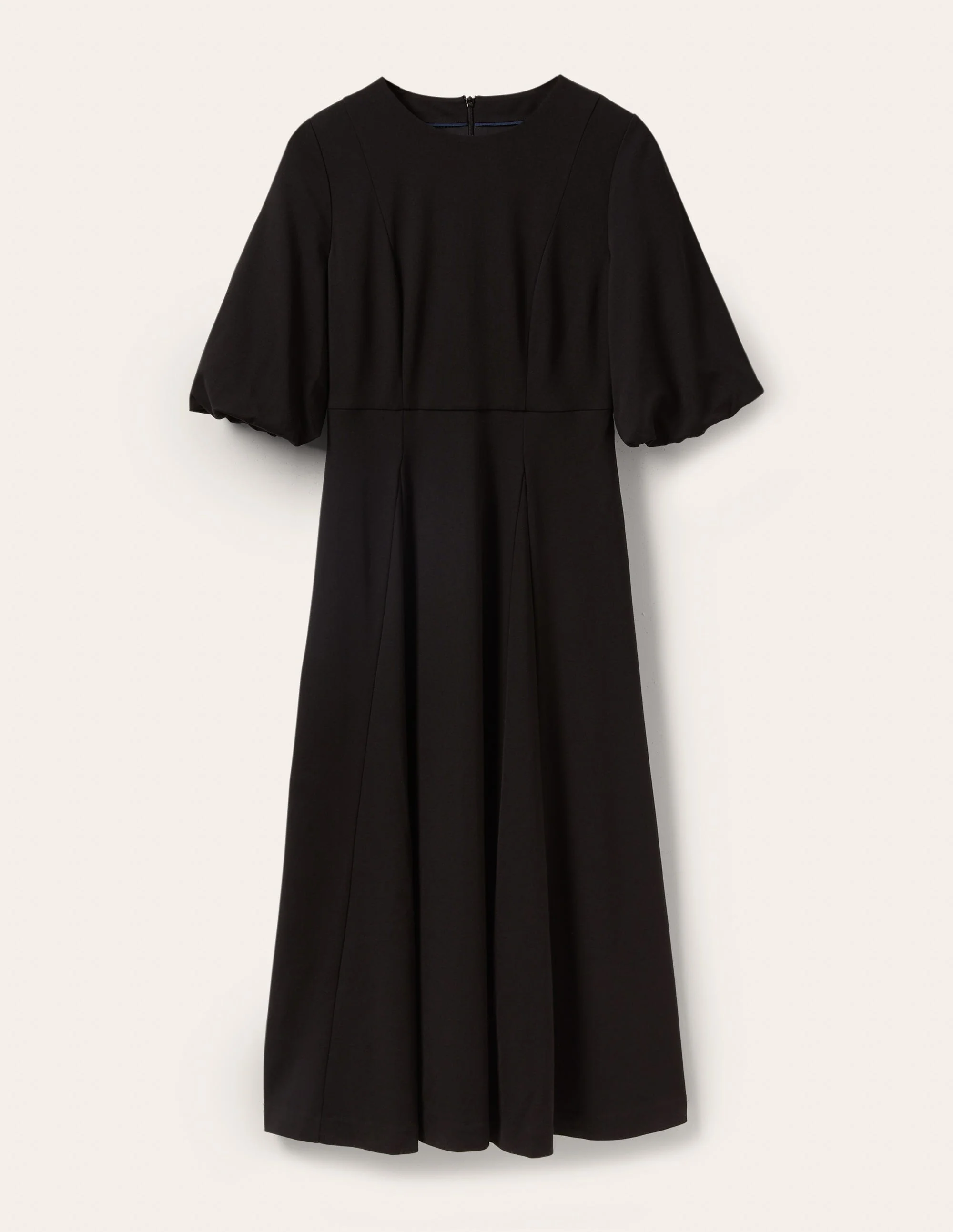 Ponte-Midikleid mit Tellerrock-Schwarz - Image 5
