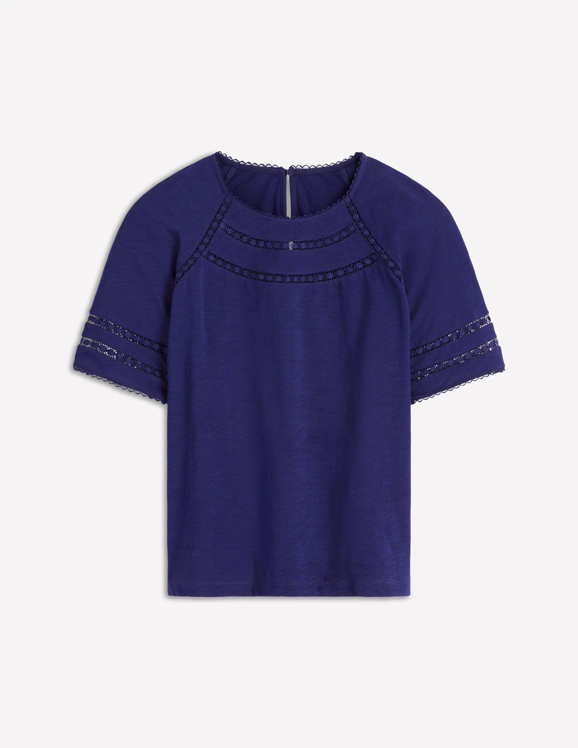 Poppy T-Shirt mit Rundhalsausschnitt und Besatz-Dämmerungsblau - Image 5