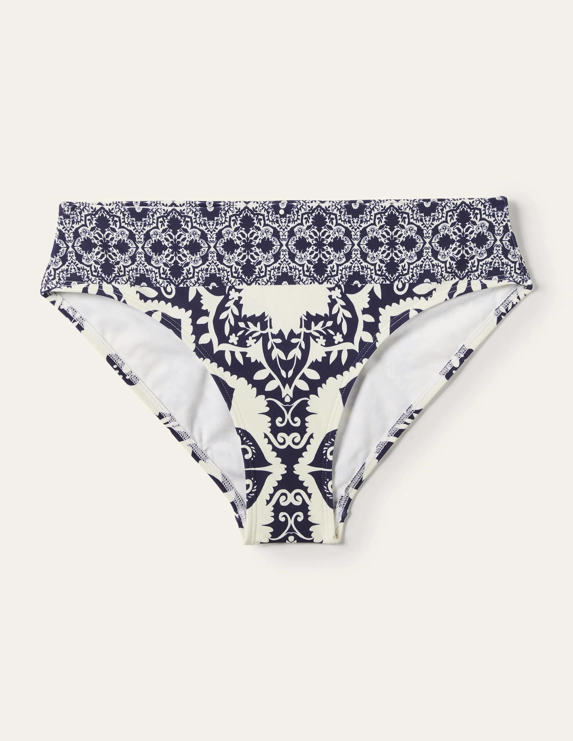 Porto Bikinihose-Französisches Navy, Einfarbiges Bloomsbury-Muster - Image 9