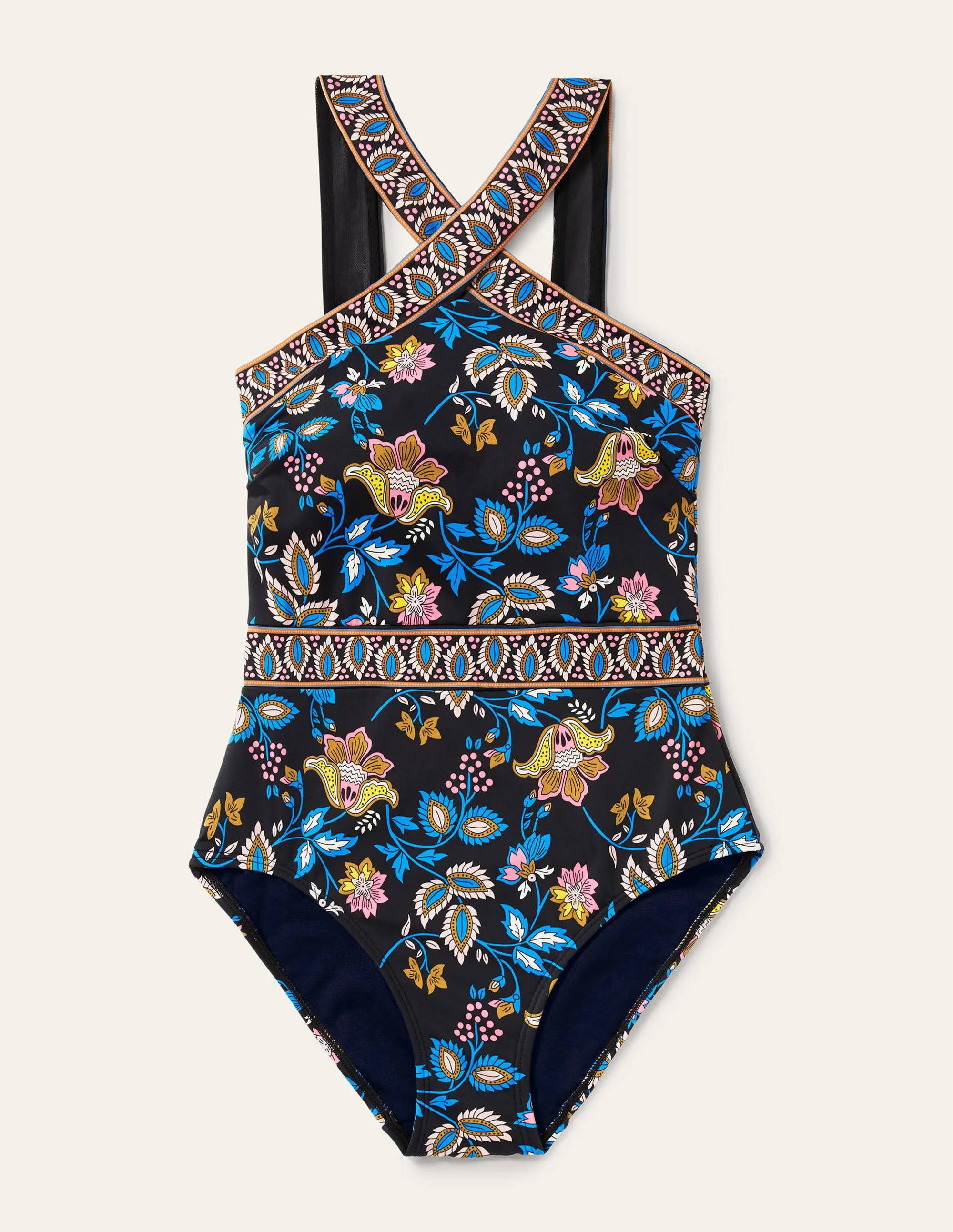 Positano Badeanzug im Mustermix-Schwarz, Sommerlicher Chintz - Image 6