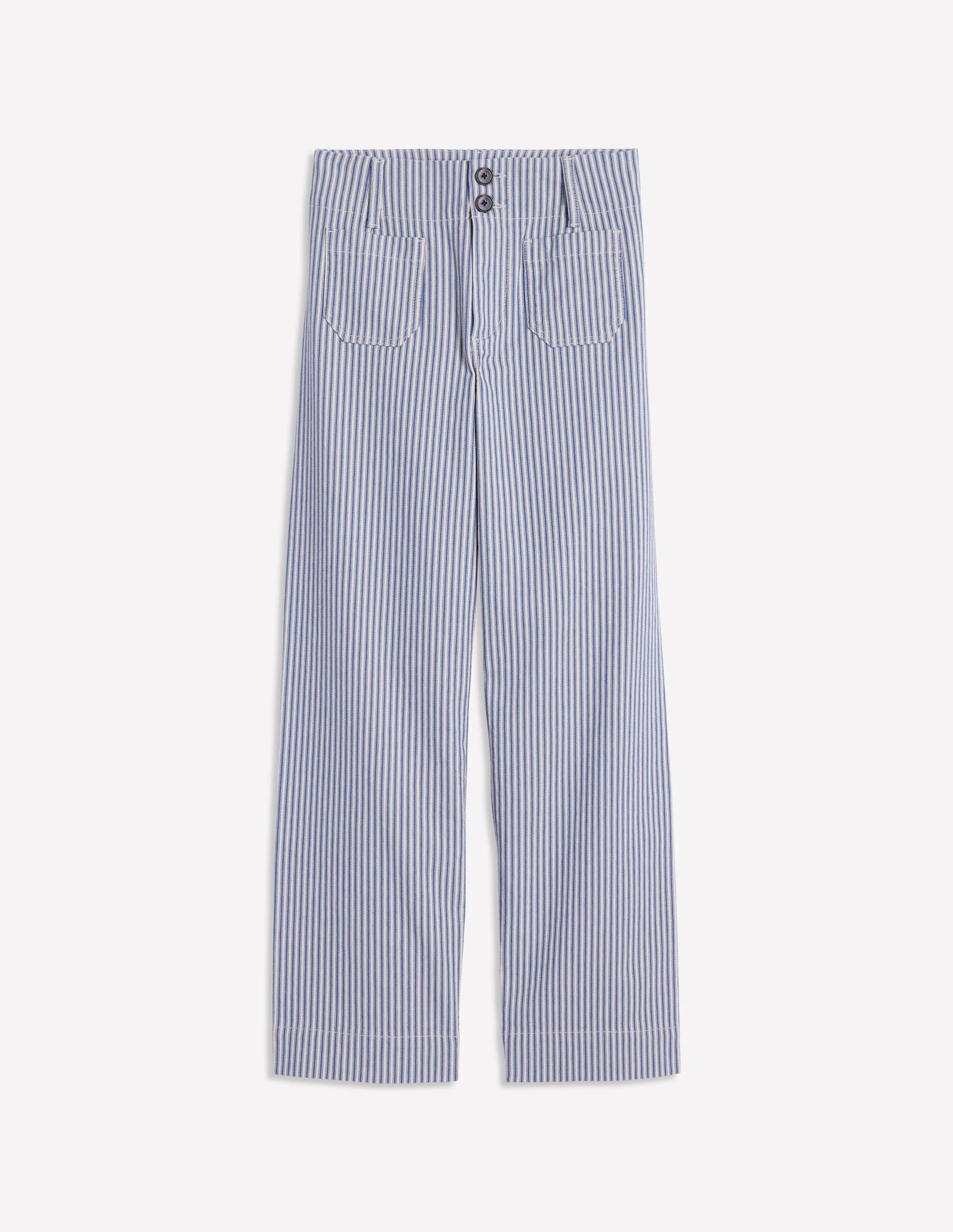 Primrose Hose mit aufgesetzten Taschen-Blau und Naturweiß mit Streifen - Image 5