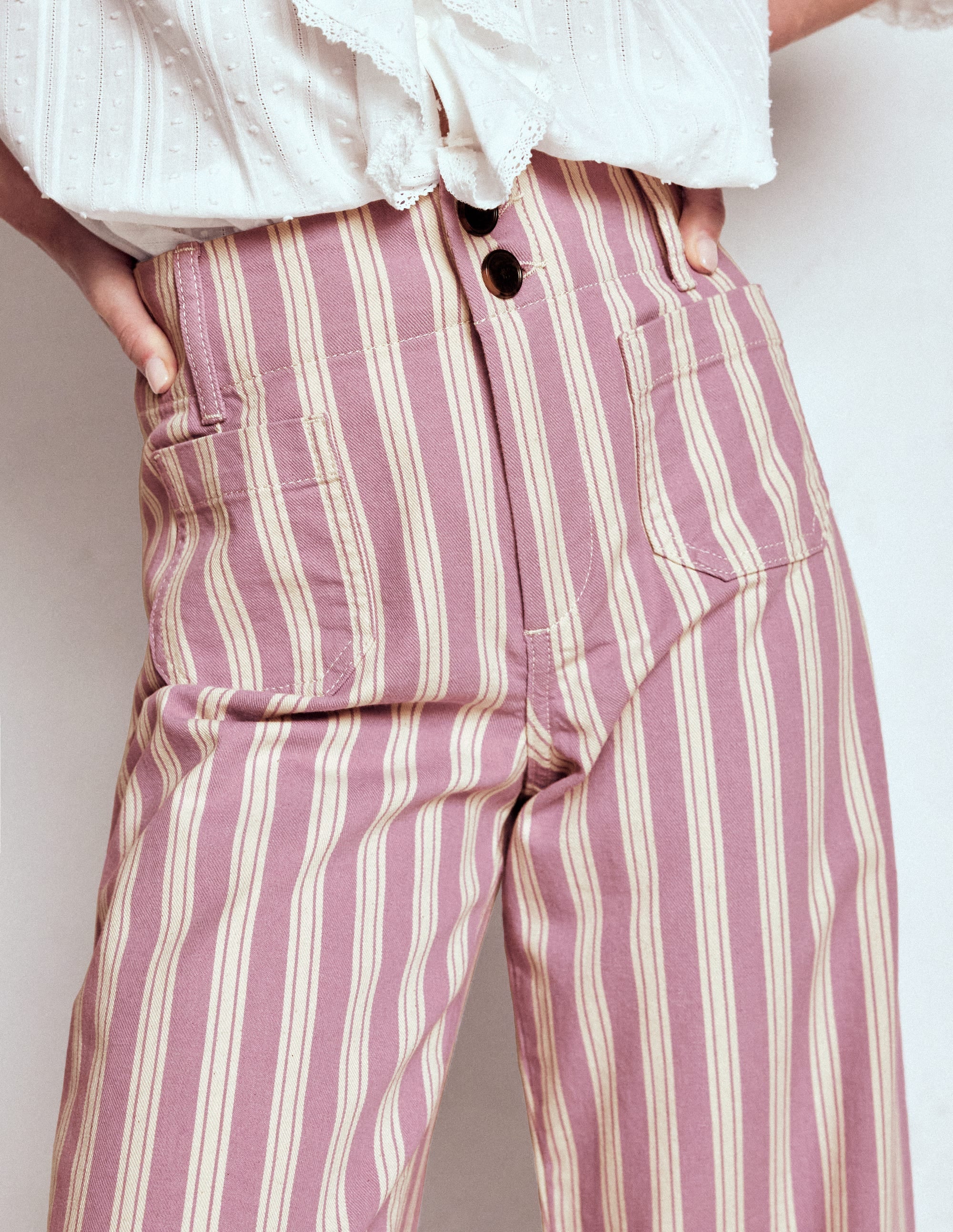 Primrose Hose mit aufgesetzten Taschen-Flieder Tram-Streifen - Image 5