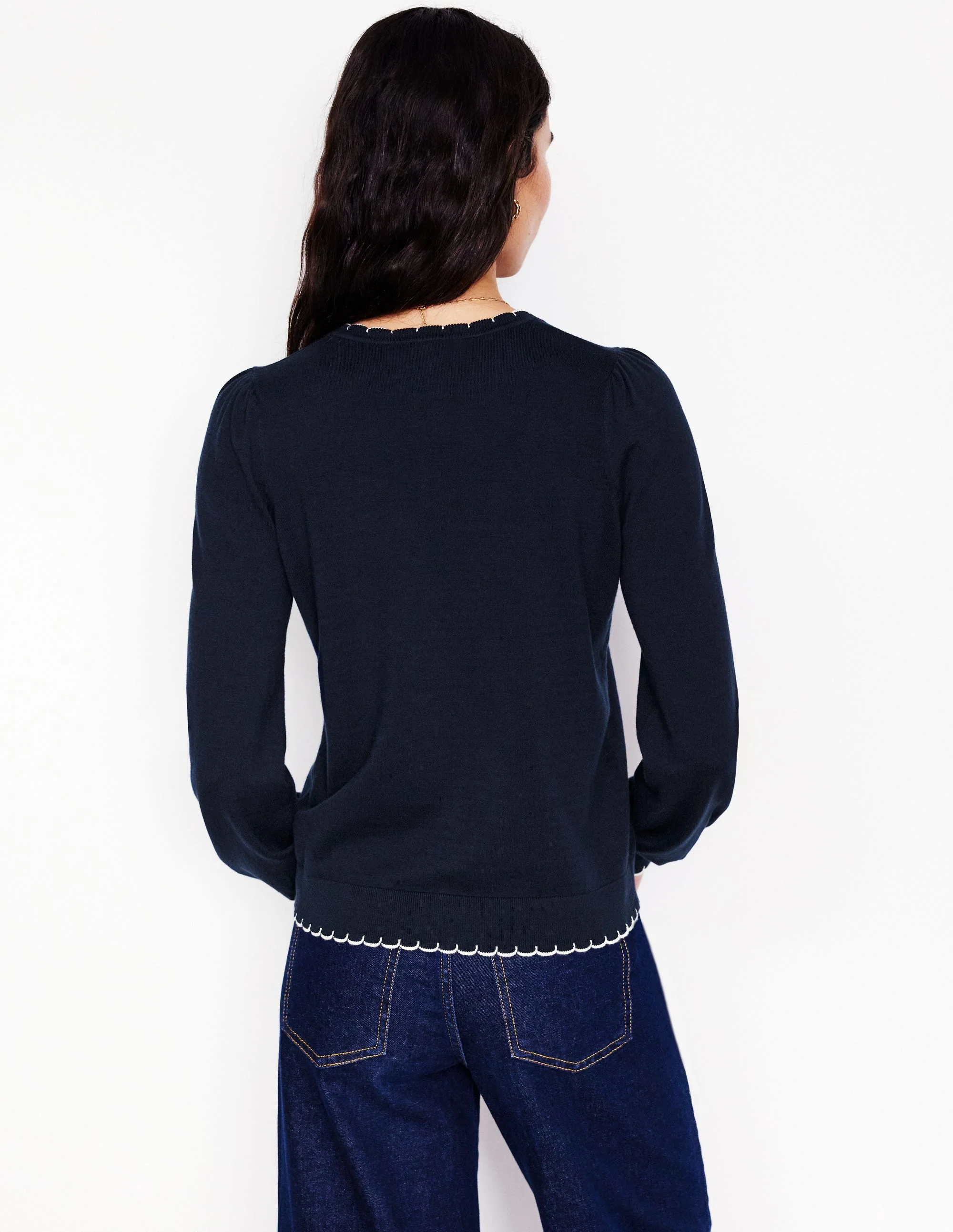 Pru Pullover mit Muschelsaum-Marineblaue - Image 3