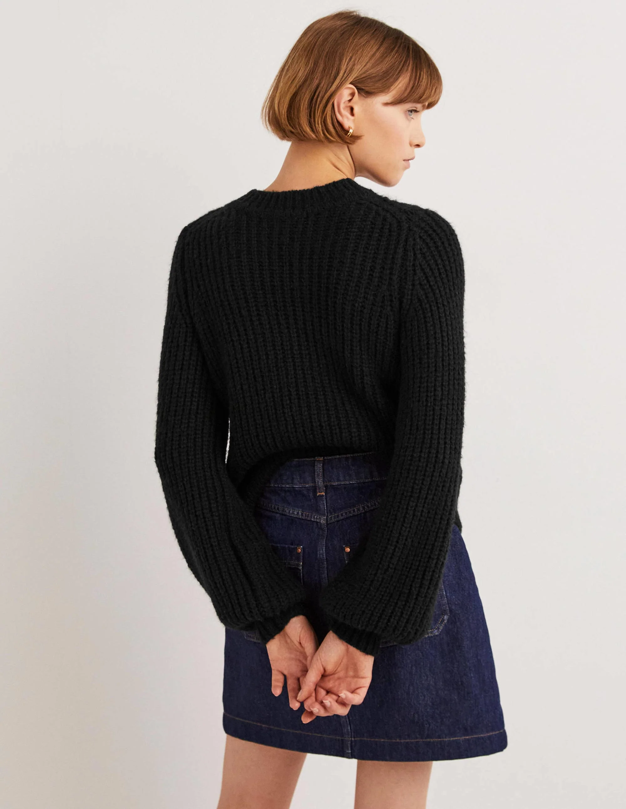 Pullover aus Grobrippstrick-Schwarz - Image 3