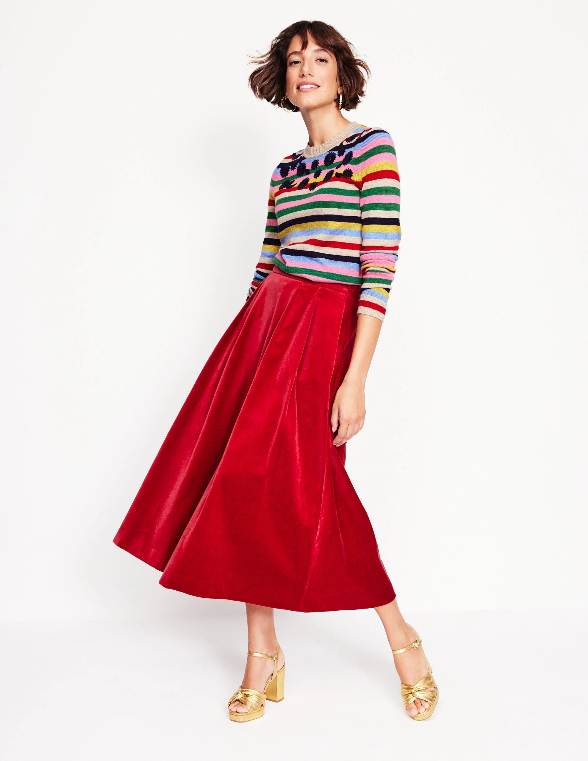 Pullover mit Blumenstickerei-Bunt, Regenbogen - Image 4