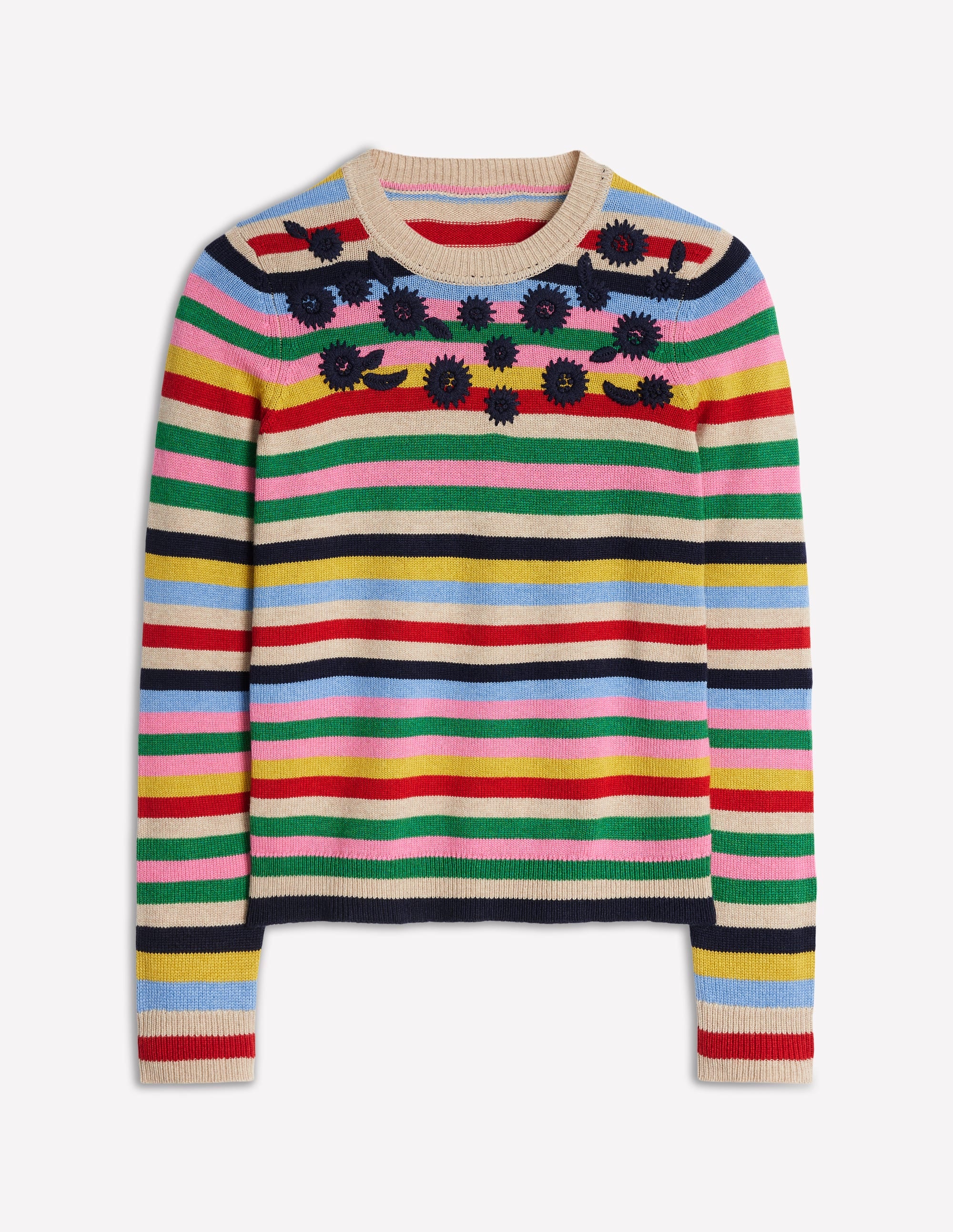 Pullover mit Blumenstickerei-Bunt, Regenbogen - Image 6