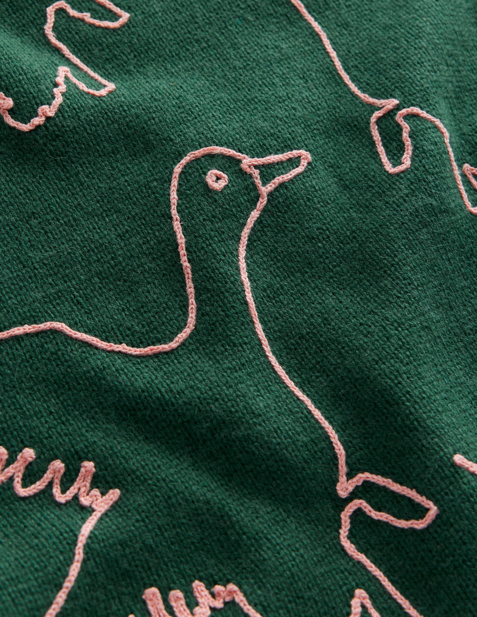 Pullover mit Enten-Stickerei-Amazonasgrün - Image 6