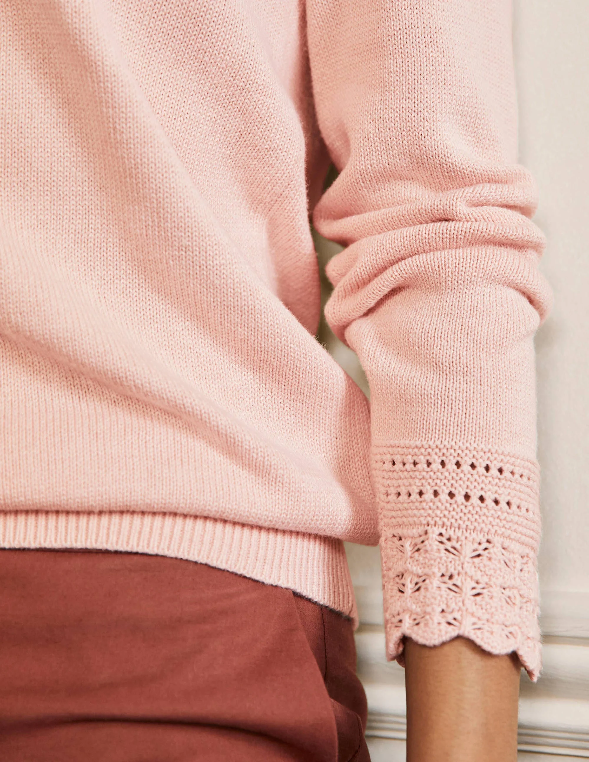 Pullover mit gehäkeltem Muschelsaum-Milchshake - Image 2