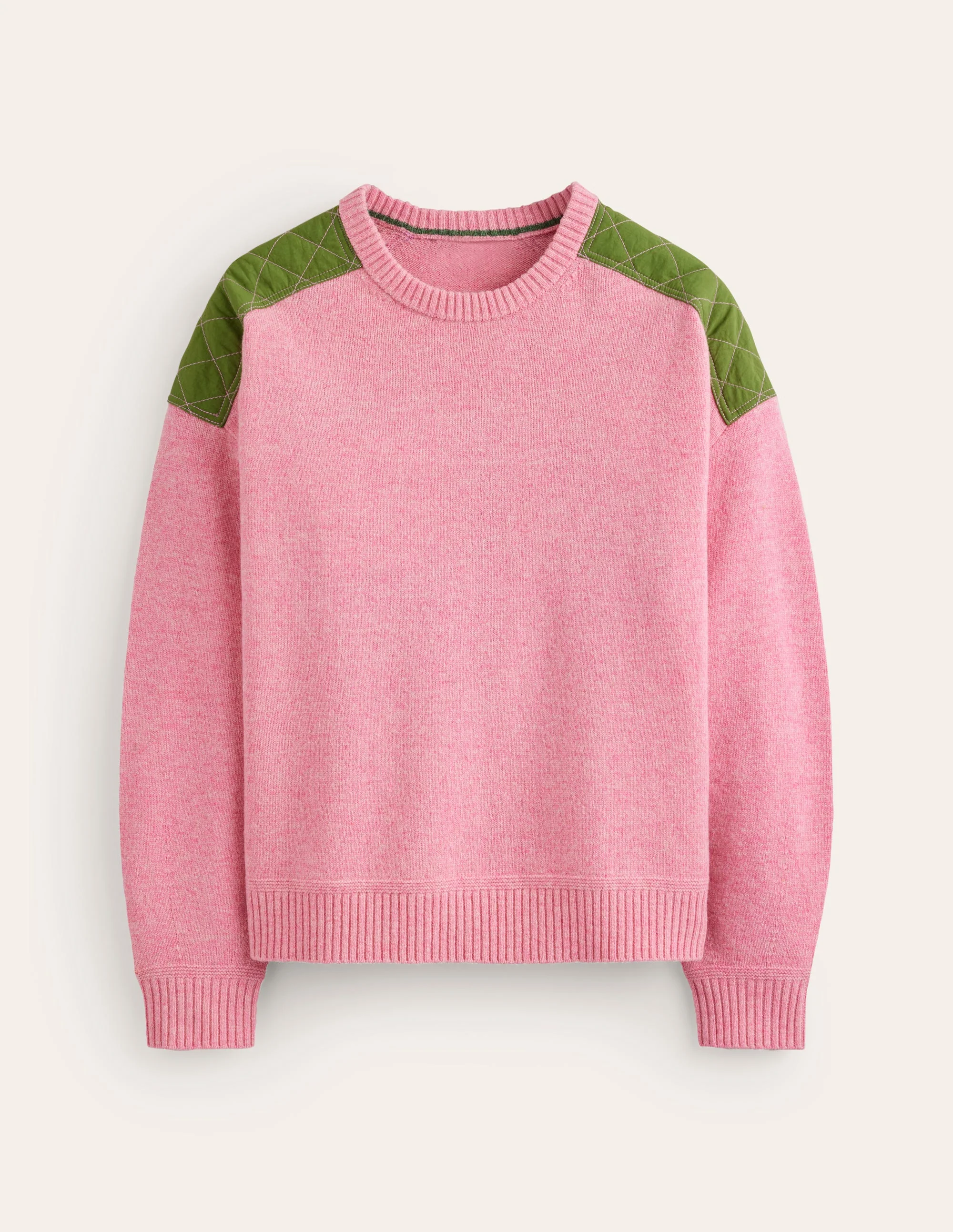 Pullover mit gesteppten Aufnähern-Pink Icing - Image 6