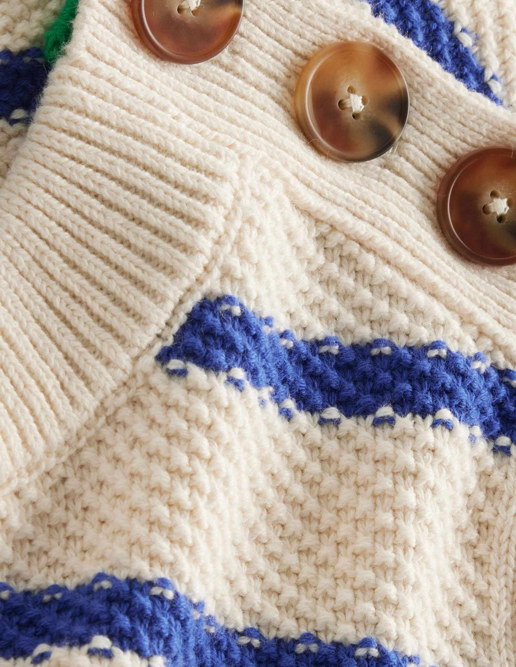 Pullover mit Knopfdetail und Ziernaht-Warmes Naturweiß/Saphirblau - Image 6
