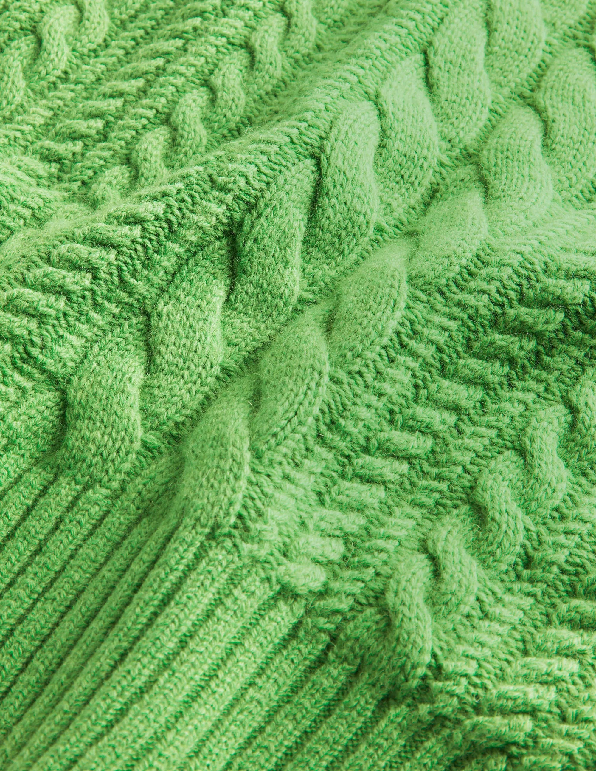 Pullover mit Zopfstrickmuster-Leguangrün - Image 7