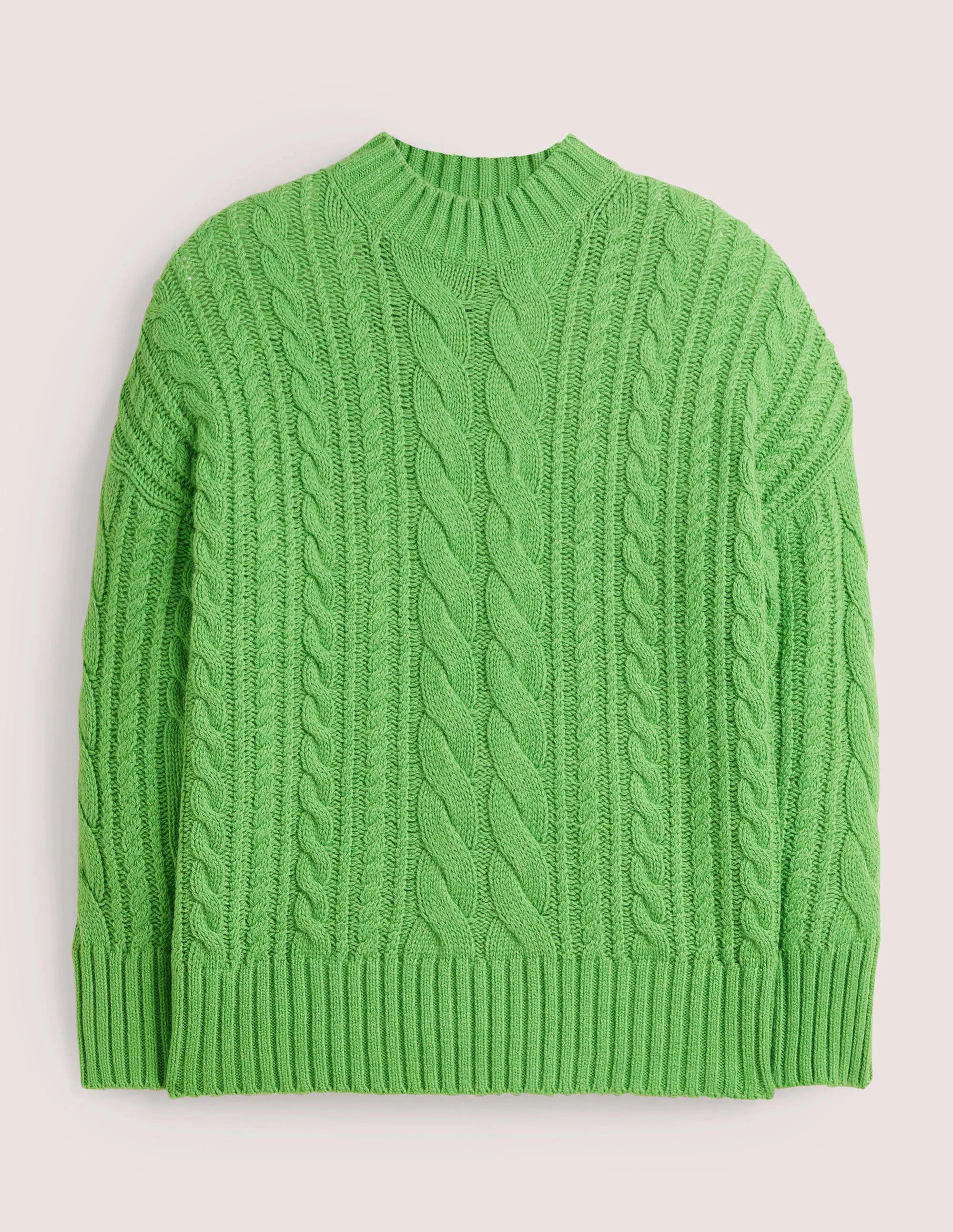 Pullover mit Zopfstrickmuster-Leguangrün - Image 8