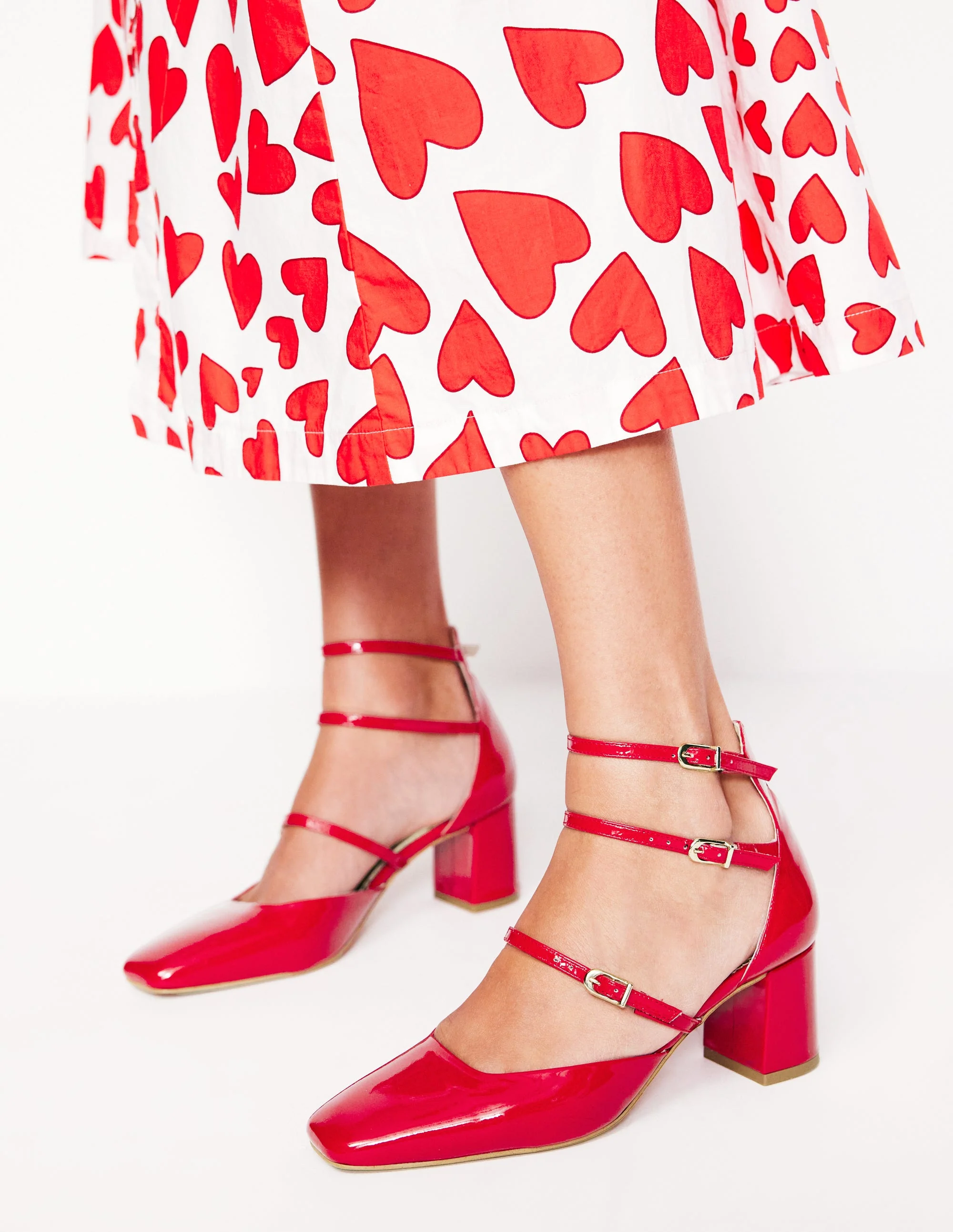 Pumps mit Riemchen und Blockabsatz-Anemone Honeycomb Spot - Image 2