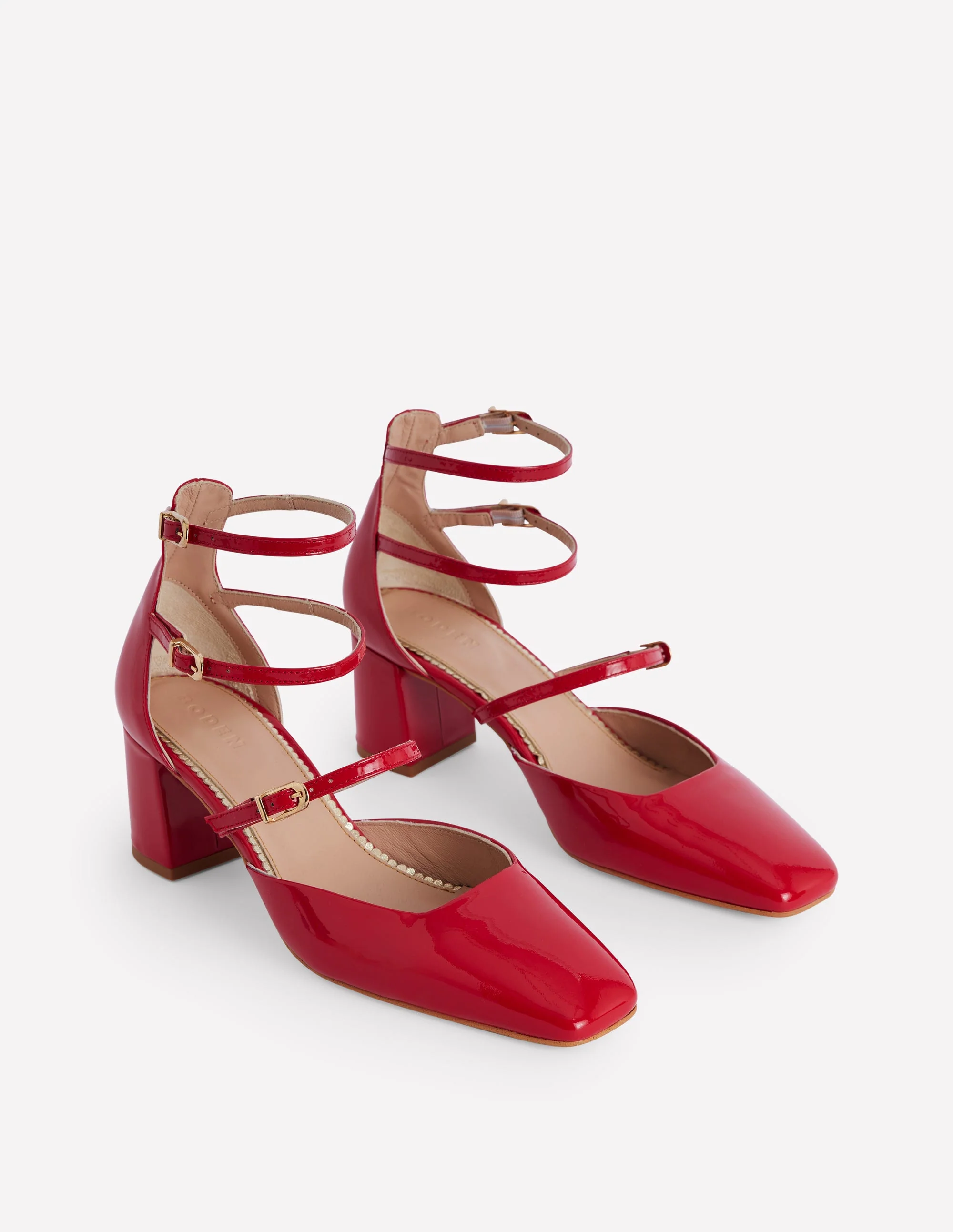 Pumps mit Riemchen und Blockabsatz-Anemone Honeycomb Spot - Image 3