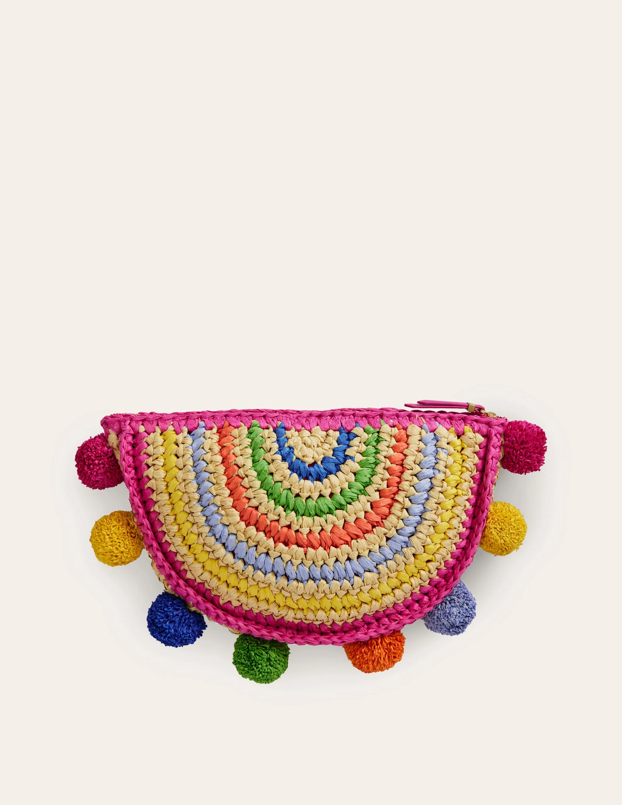 Regenbogen-Clutch aus Bast-Regenbogen - Image 2