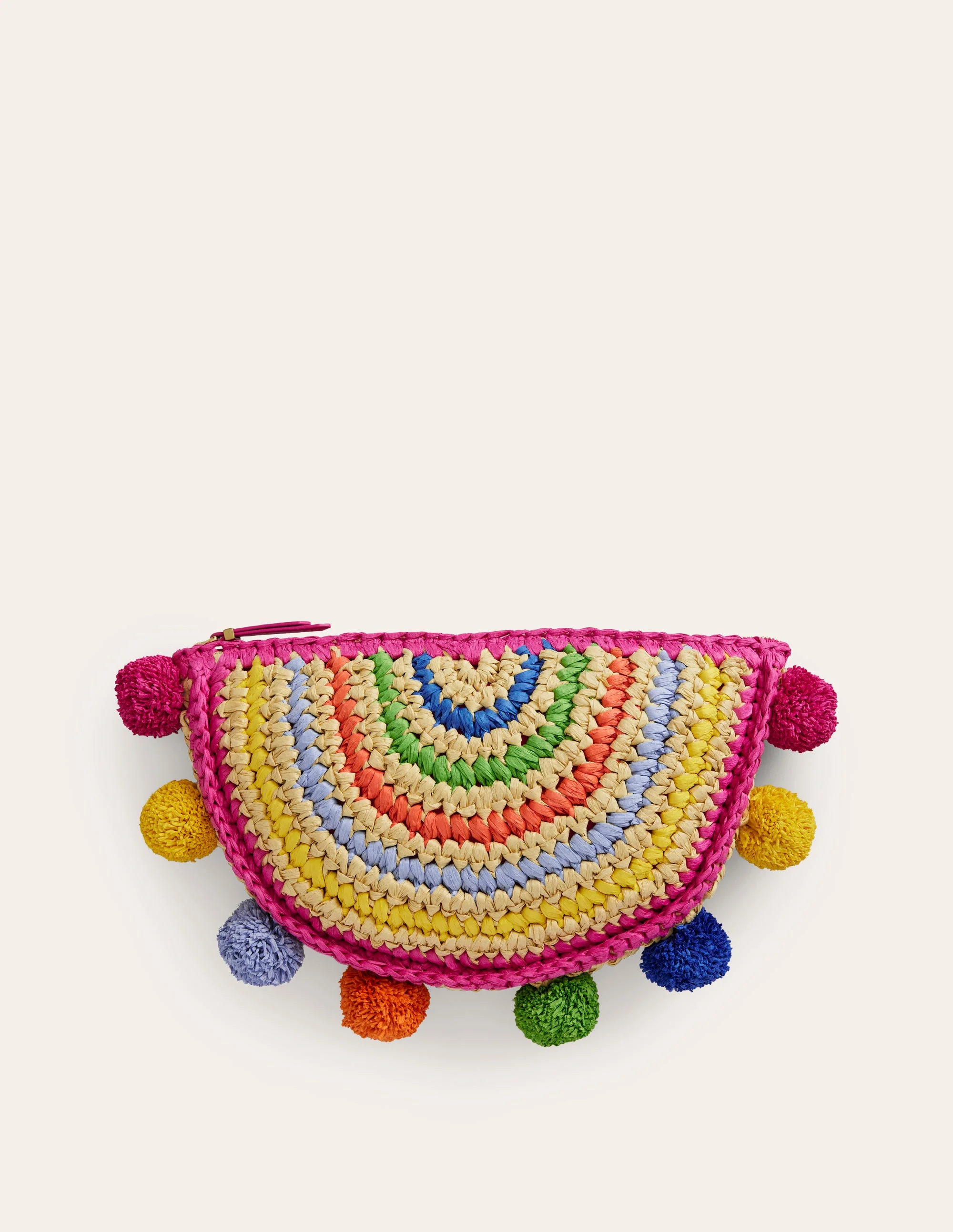 Regenbogen-Clutch aus Bast-Regenbogen - Image 3