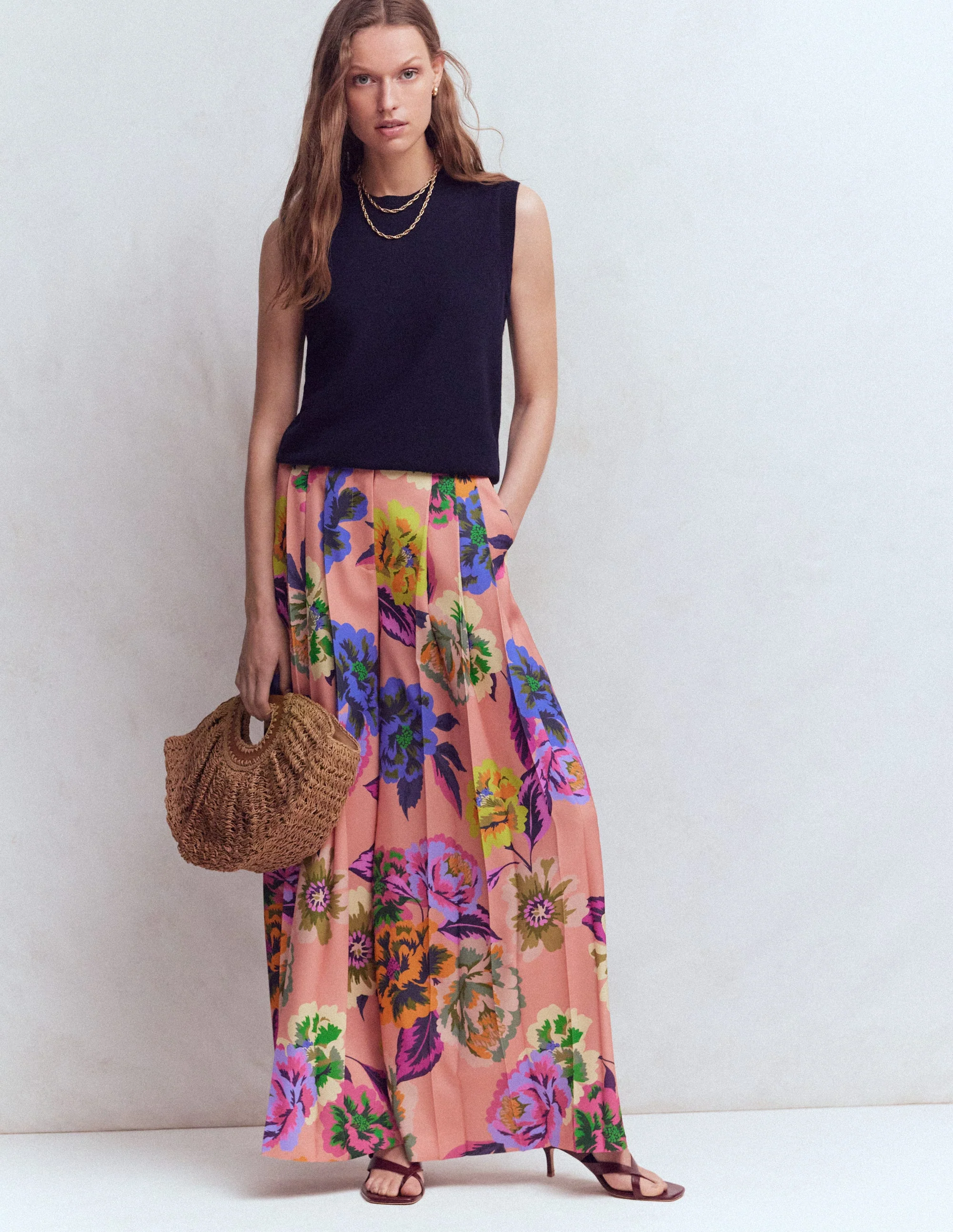 Regent Hose mit weitem Bein-Bunt, Opulente Blüten - Image 6