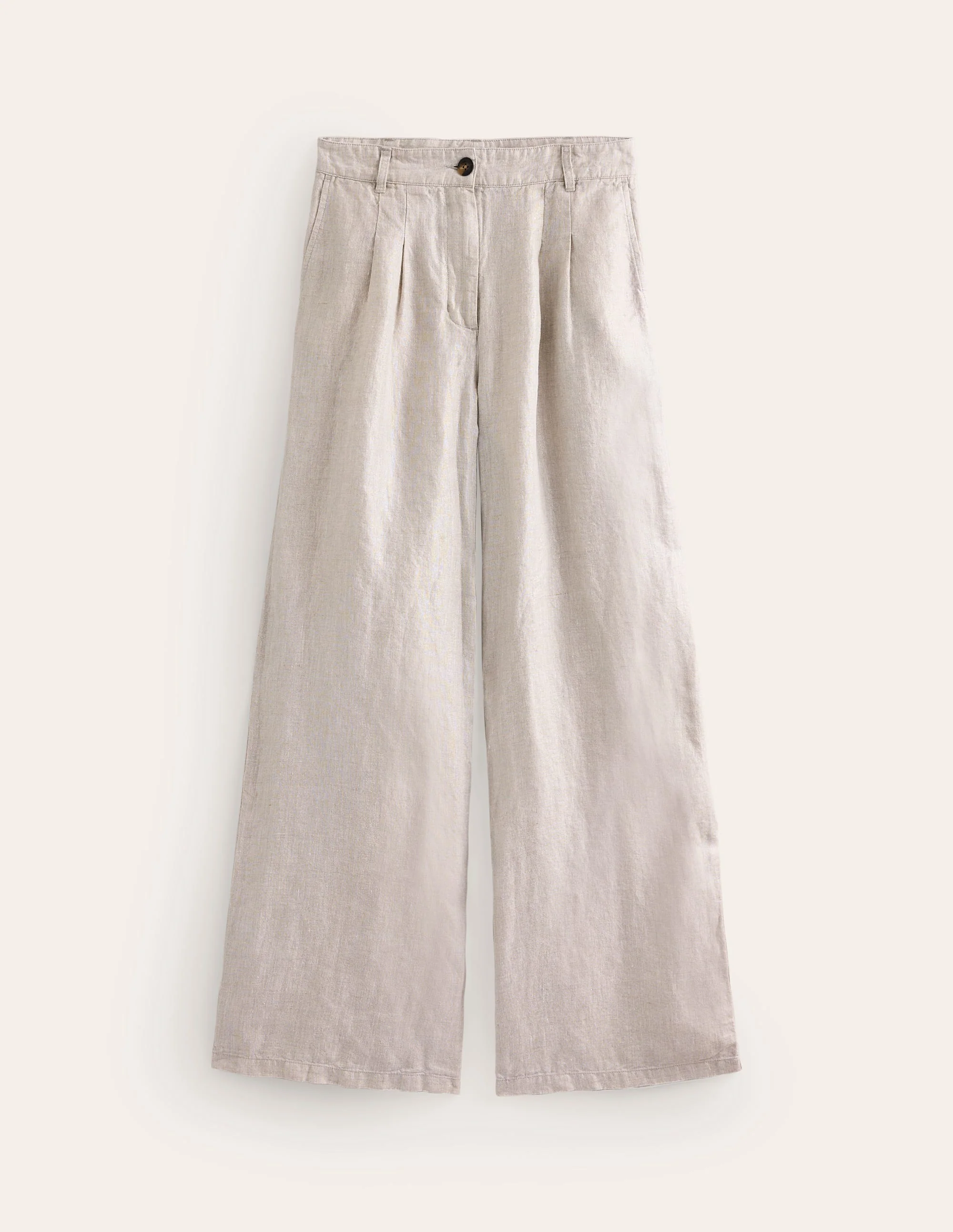 Regent Plissierte Leinenhose-Black - Image 8
