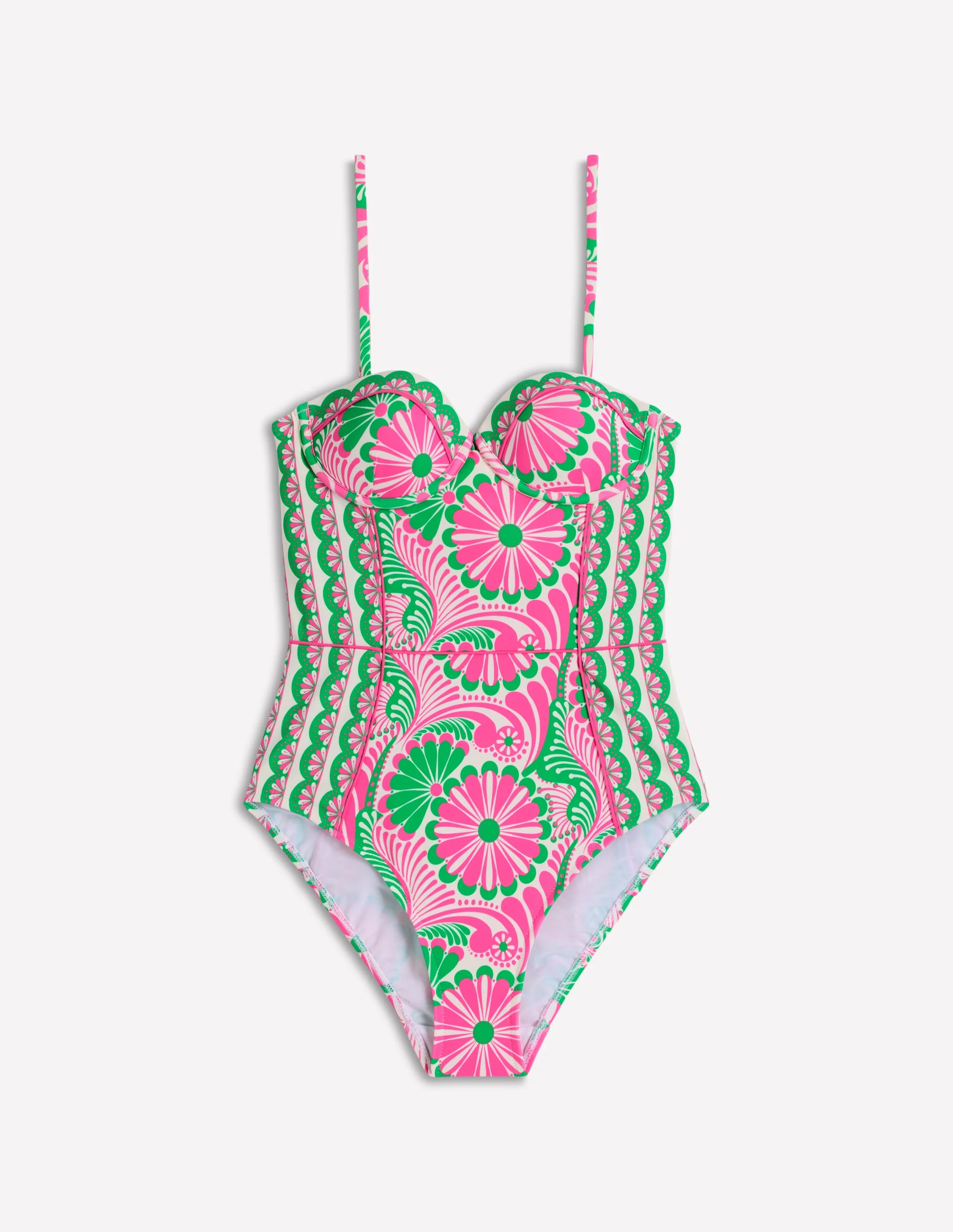 Rhodes Badeanzug in Körbchengröße-Rosa, Euphorische Gärten - Image 7