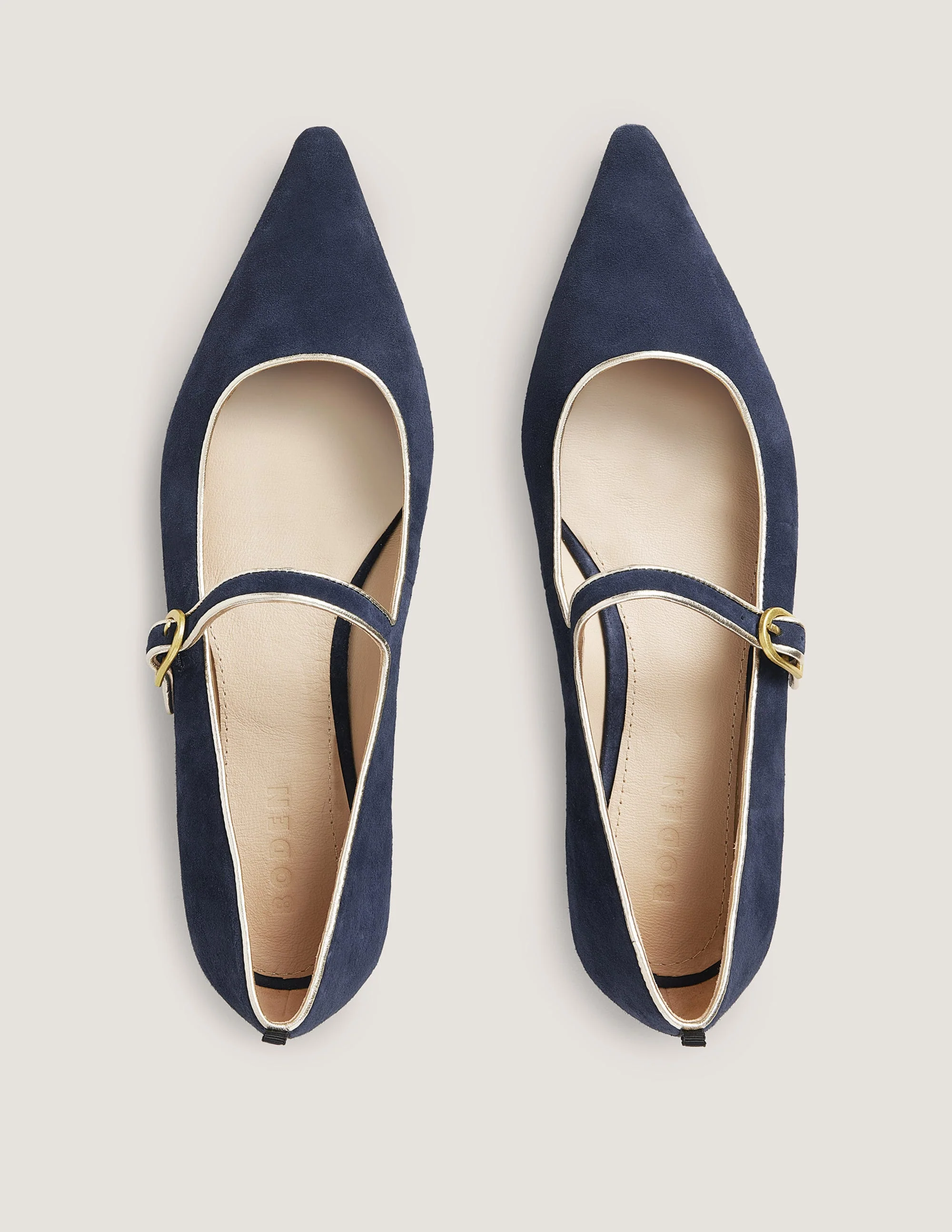 Riemchenschuhe mit spitzer Zehenpartie-Marineblau - Image 4