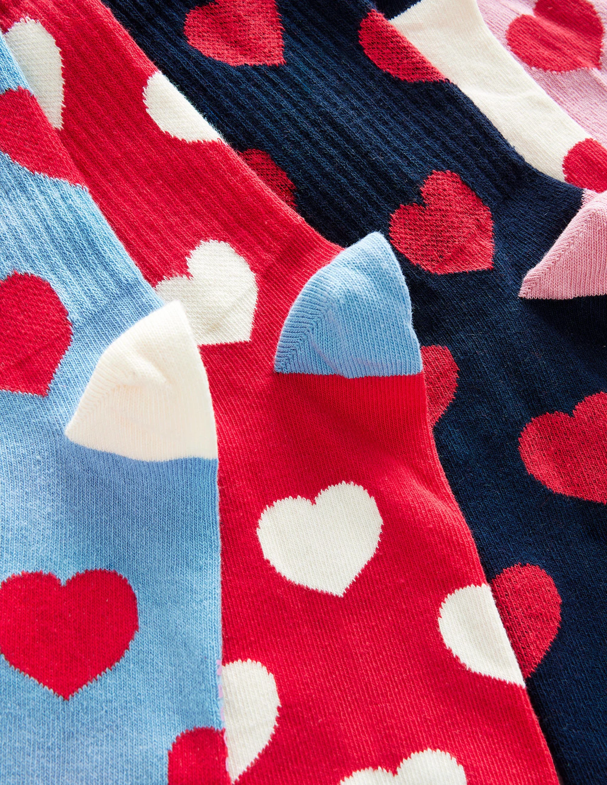 Rippstrick-Knöchelsocken im 5er Pack-Herzen - Image 2
