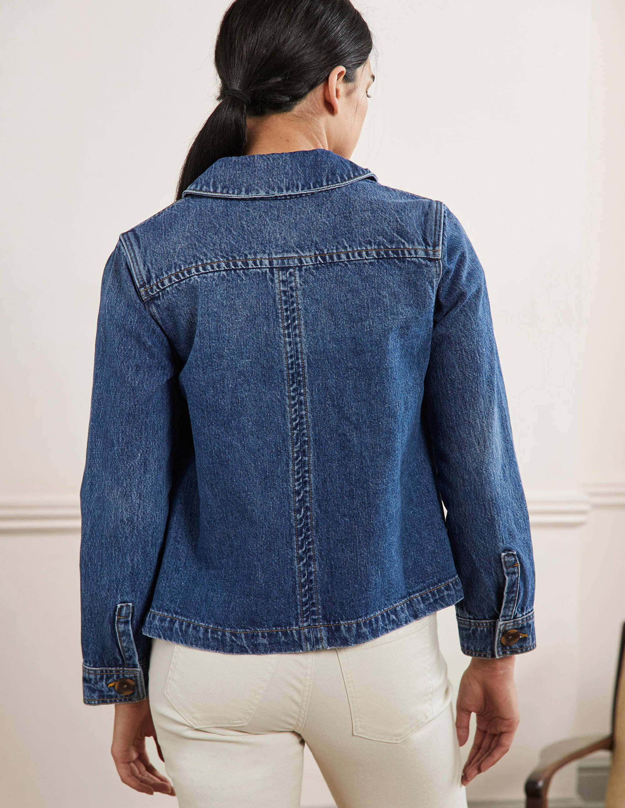 Robuste Jacke mit aufgesetzten Taschen-Mittleres Vintageblau - Image 3