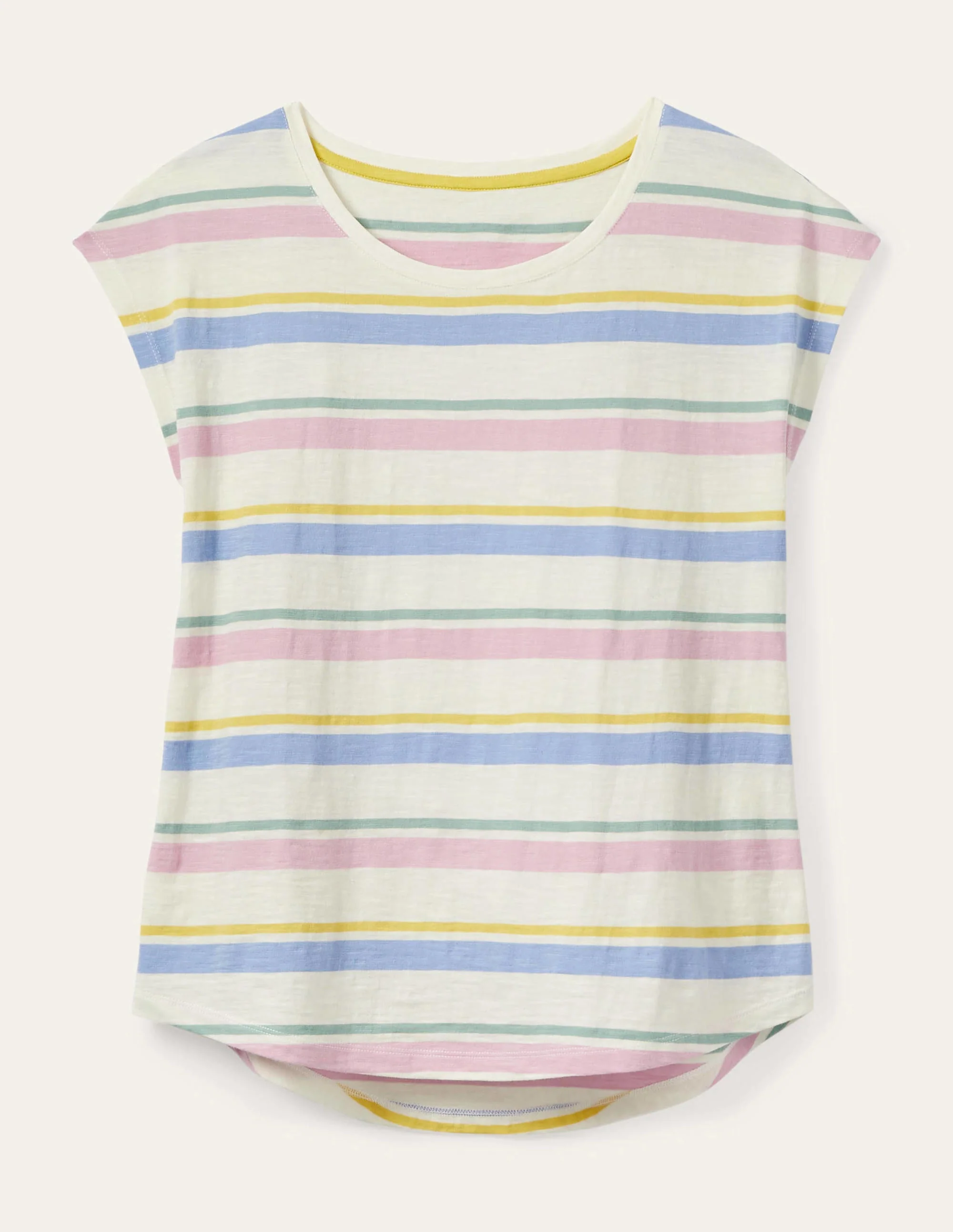 Robyn Jersey-T-Shirt-Bunt, Pastellstreifen - Image 7