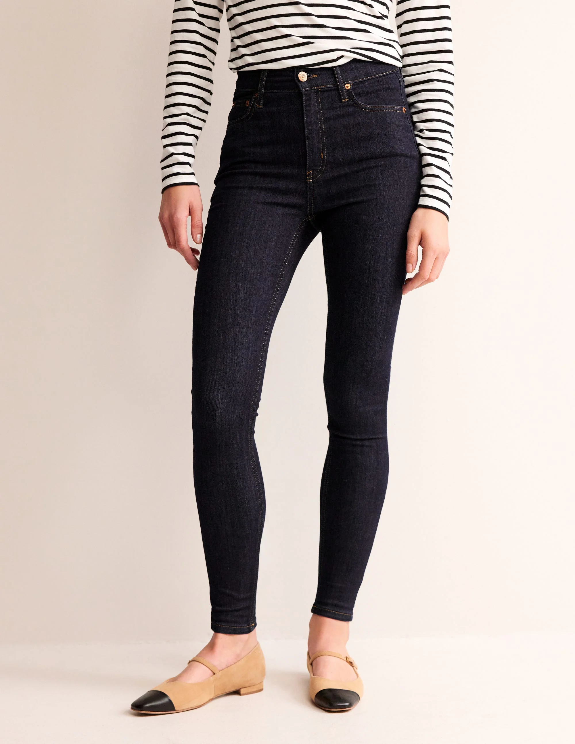 Röhrenjeans mit hohem Bund-Indigo - Image 4