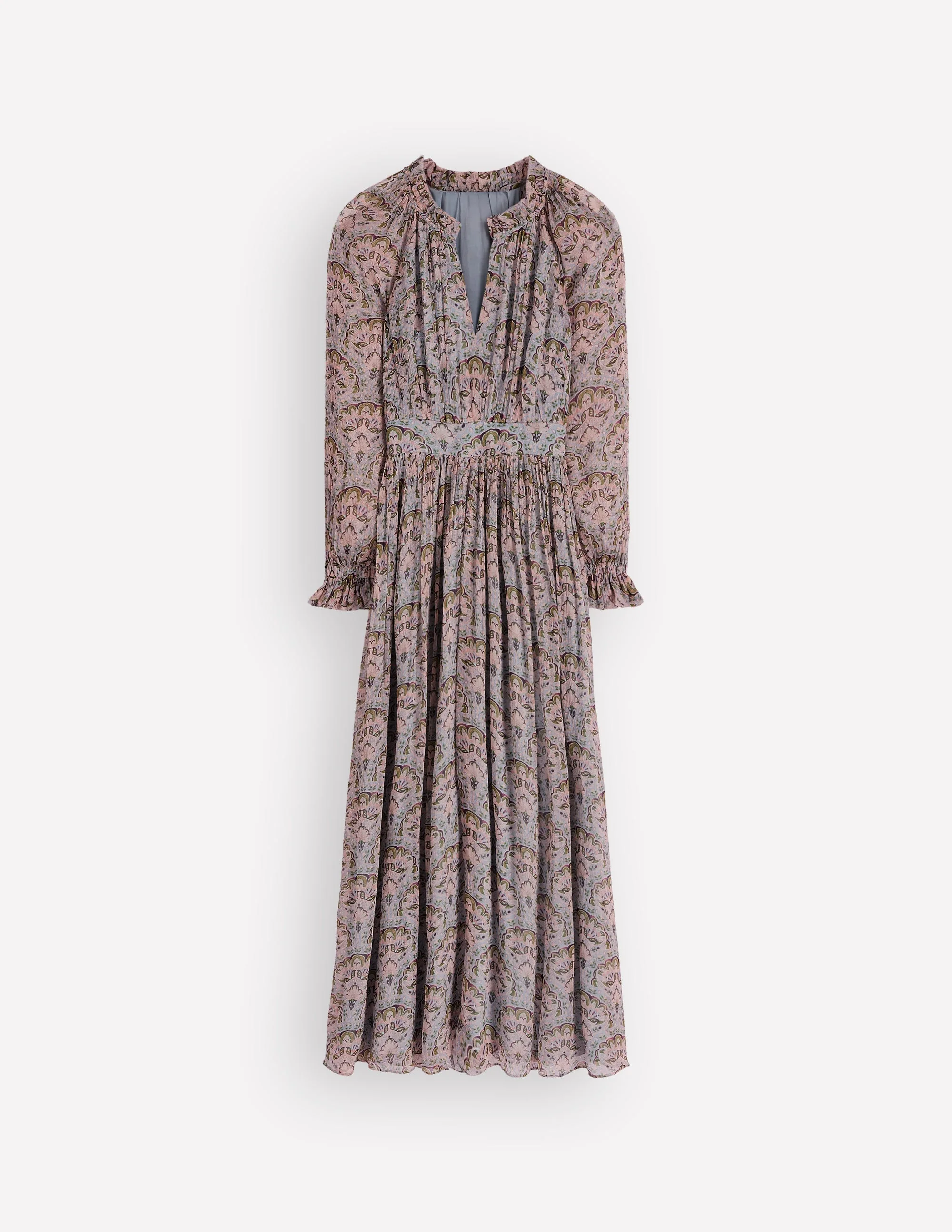 Romantisches Kleid mit Rüschenausschnitt-Bunt Paradiesgärten - Image 8