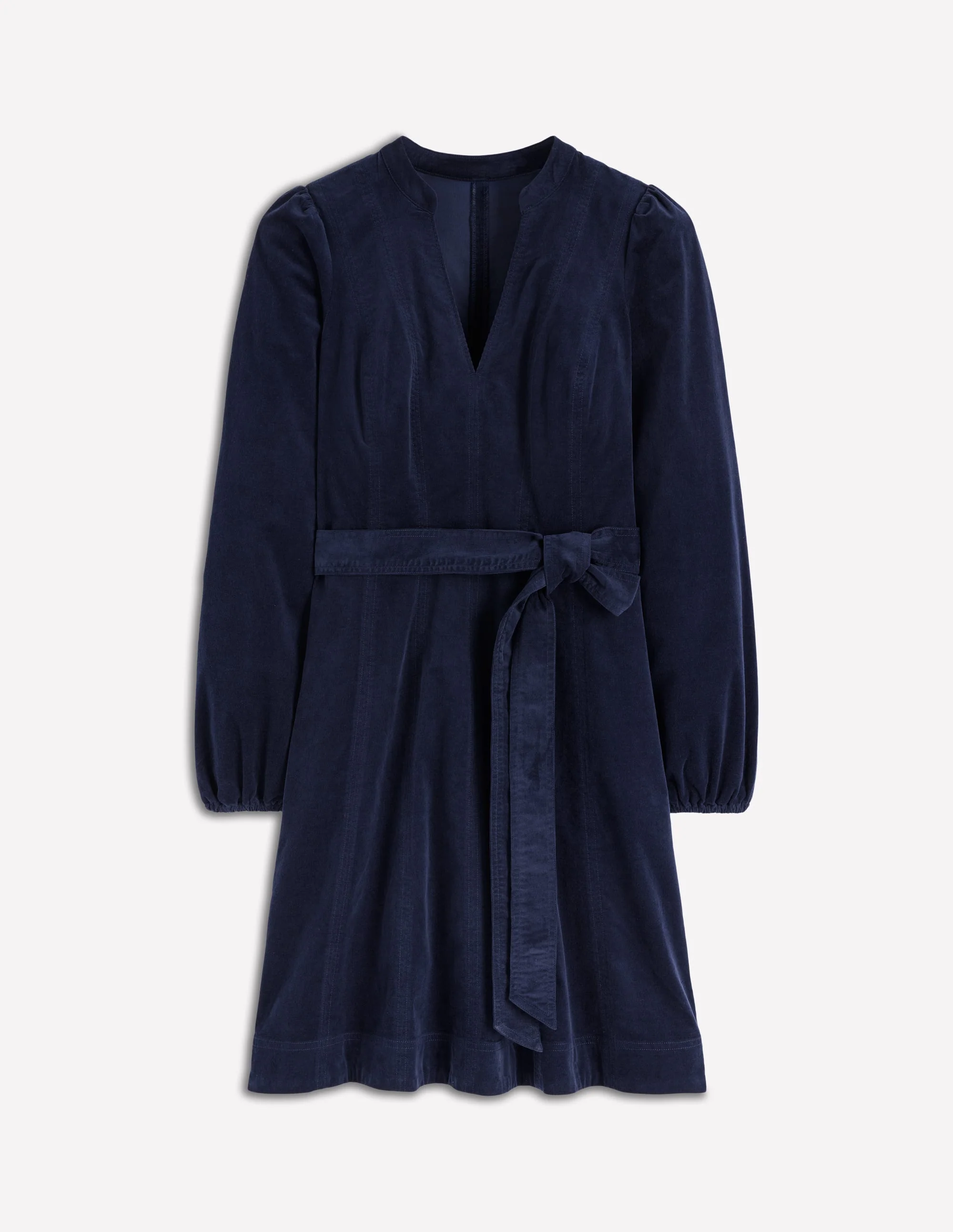 Ros Kurzes Cordkleid mit Einsätzen-Marineblau - Image 6
