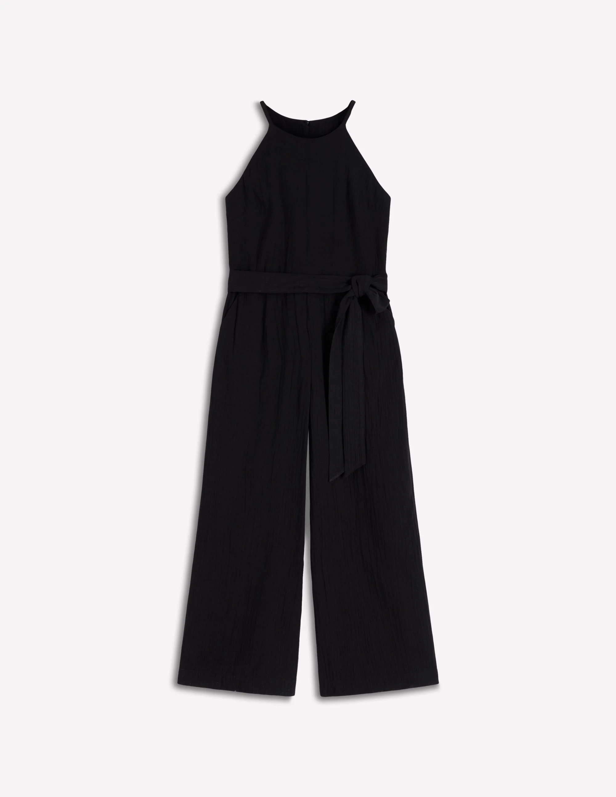 Rosa Doppeltuch-Jumpsuit-Schwarz - Image 5