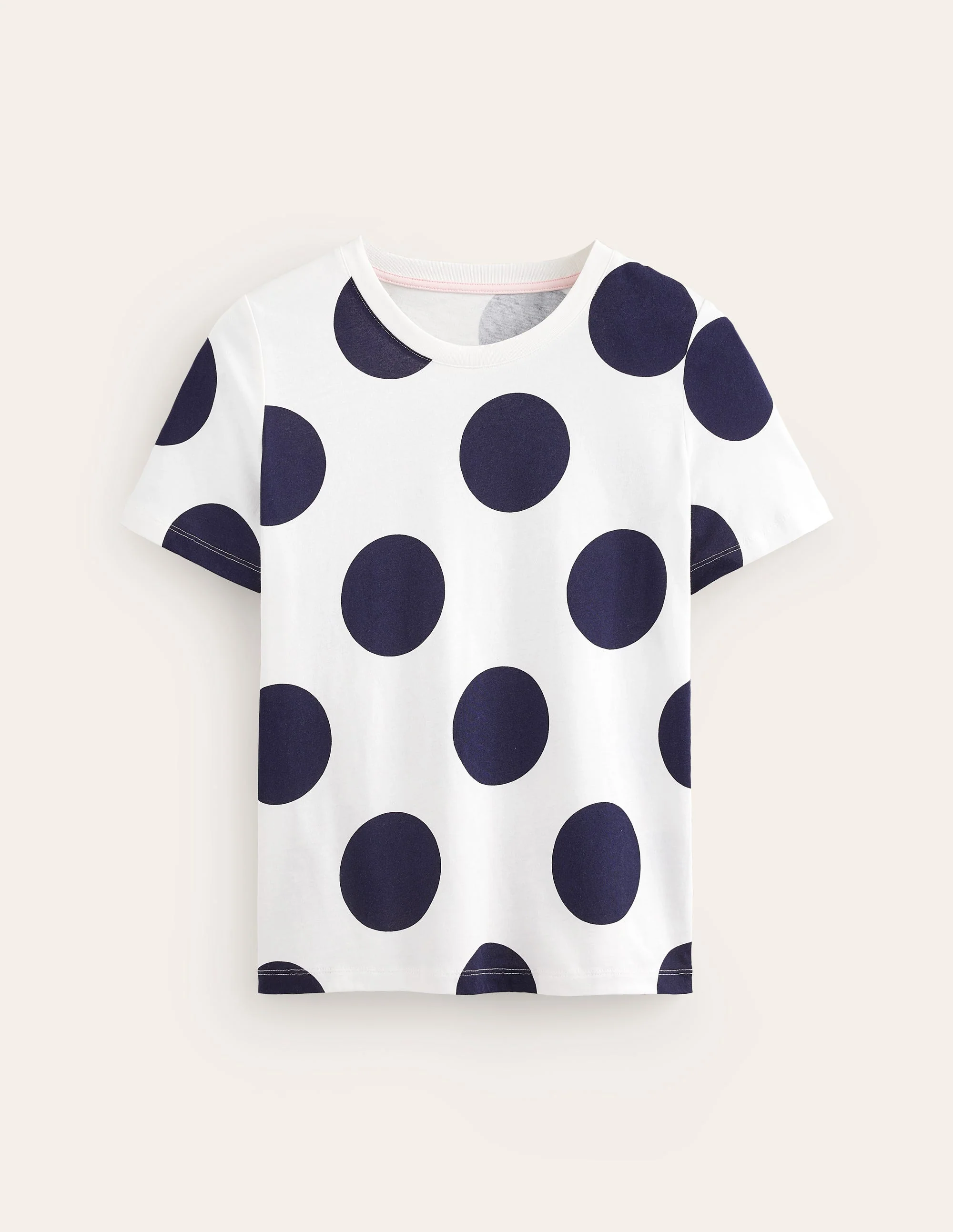 Rosa T-Shirt mit Druck-Naturweiß, Punkte - Image 5