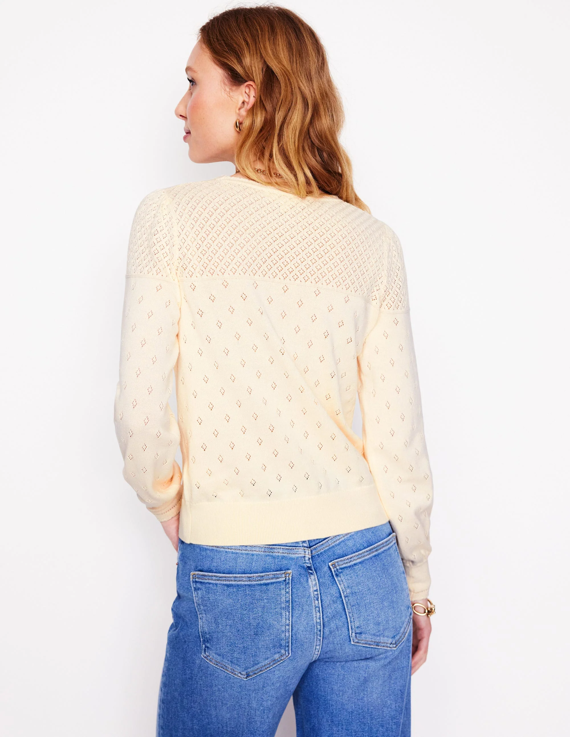 Rosalie Pointelle-Pullover-Warmes Naturweiß - Image 3