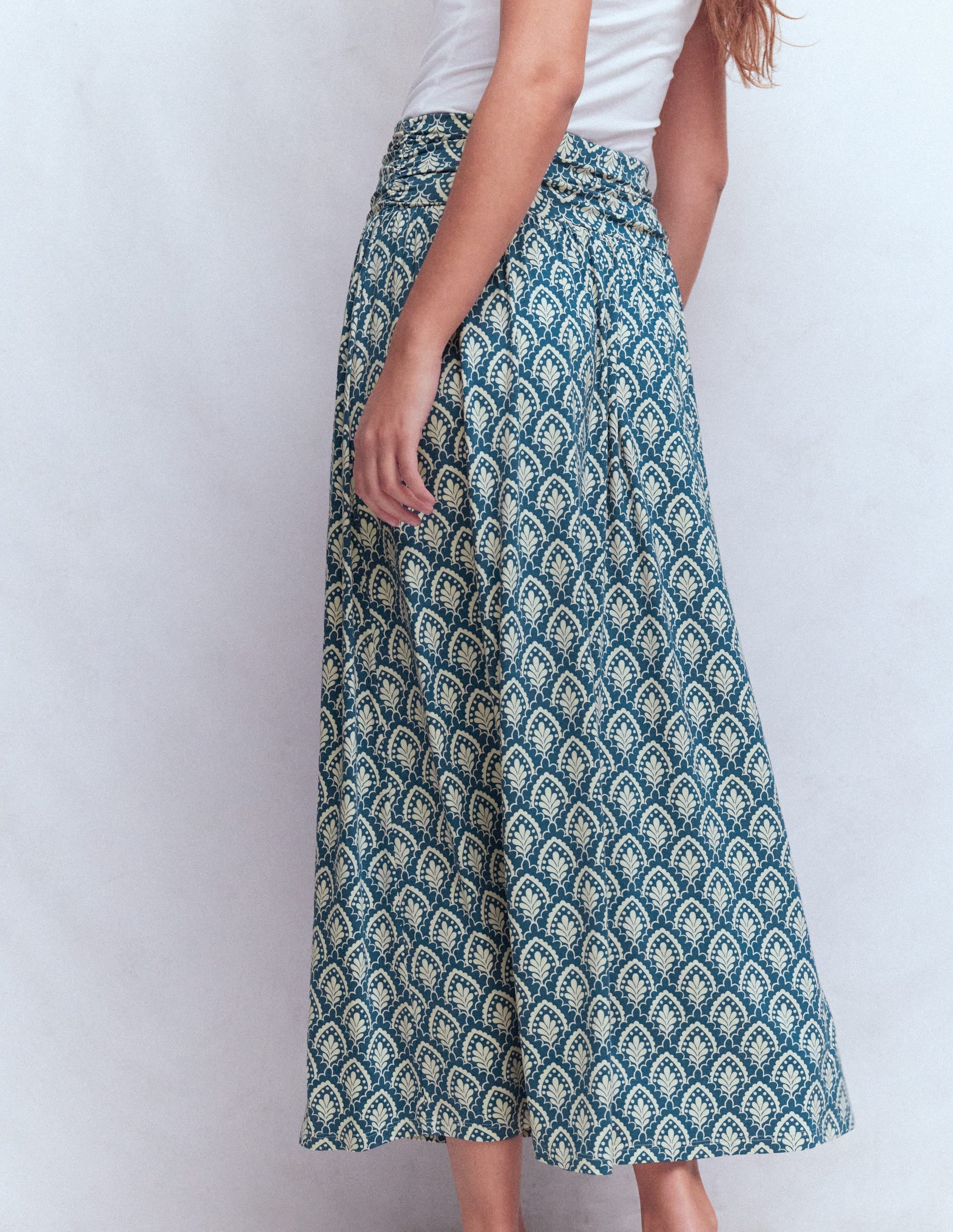 Rosaline Jersey-Rock-Blau, Blumenterrasse - Image 3