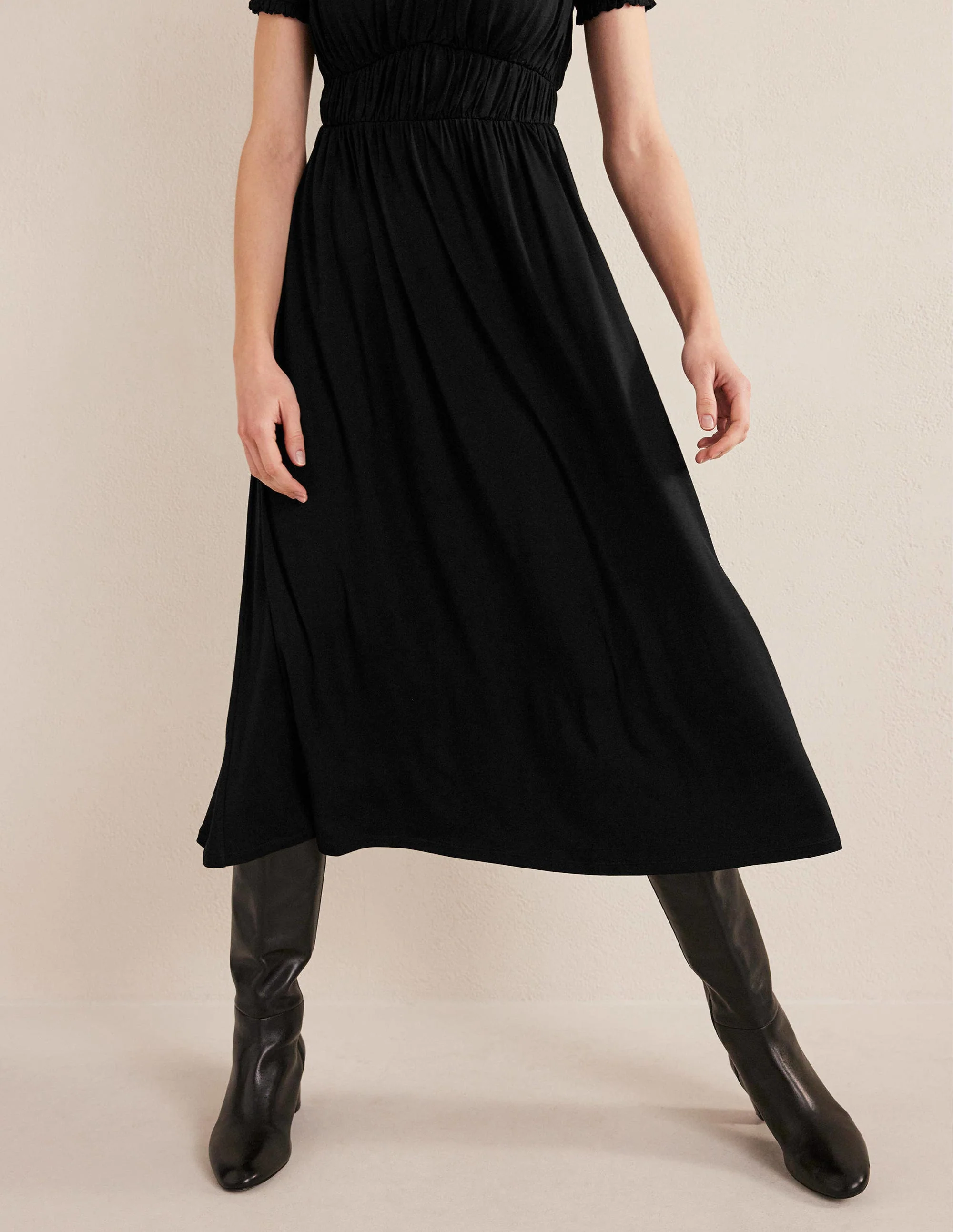 Rosanna Midi-Teekleid aus Jersey-Schwarz - Image 4