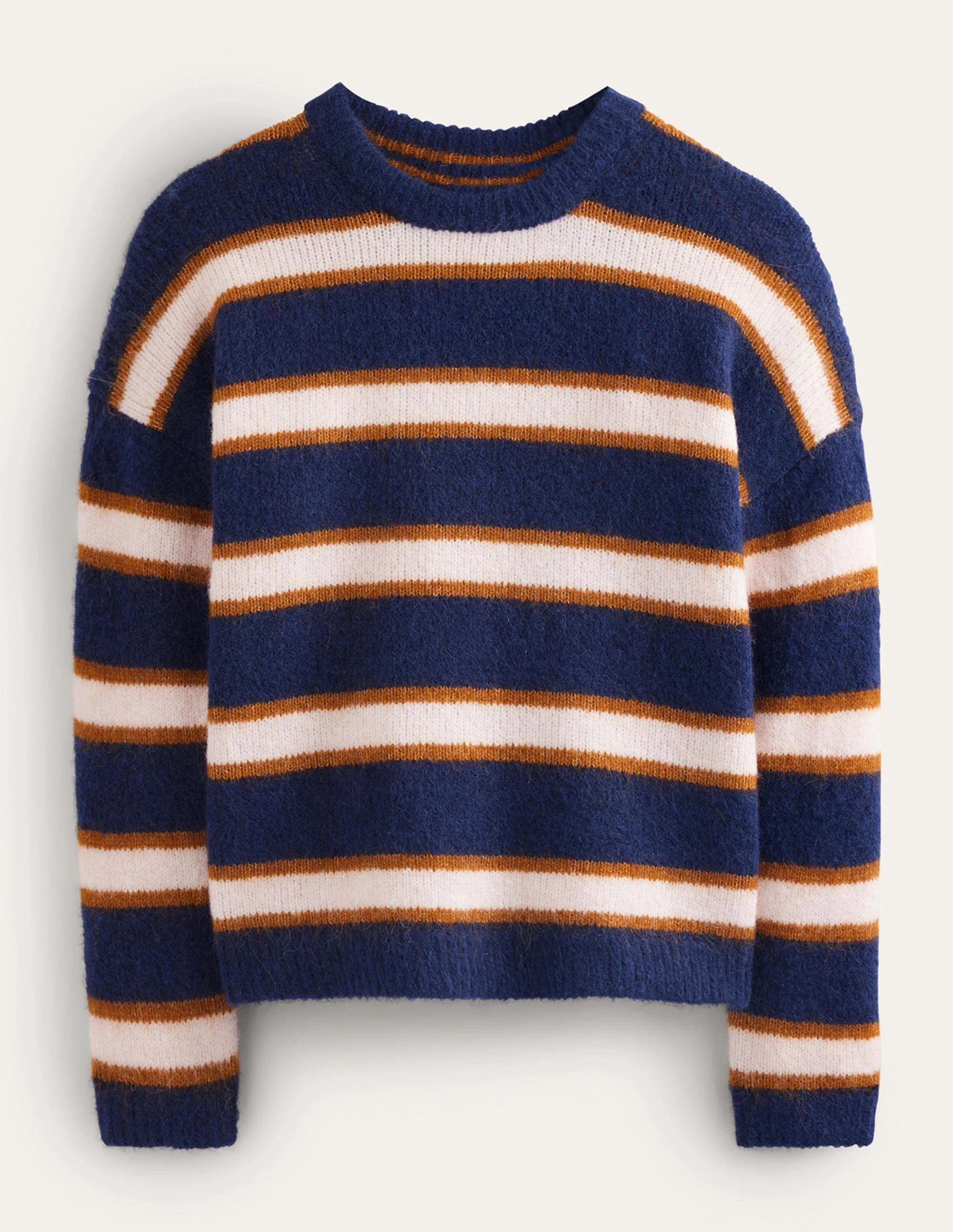 Rosemary Lockerer, flauschiger Pullover-Französisches Marineblau und Kürbis - Image 10